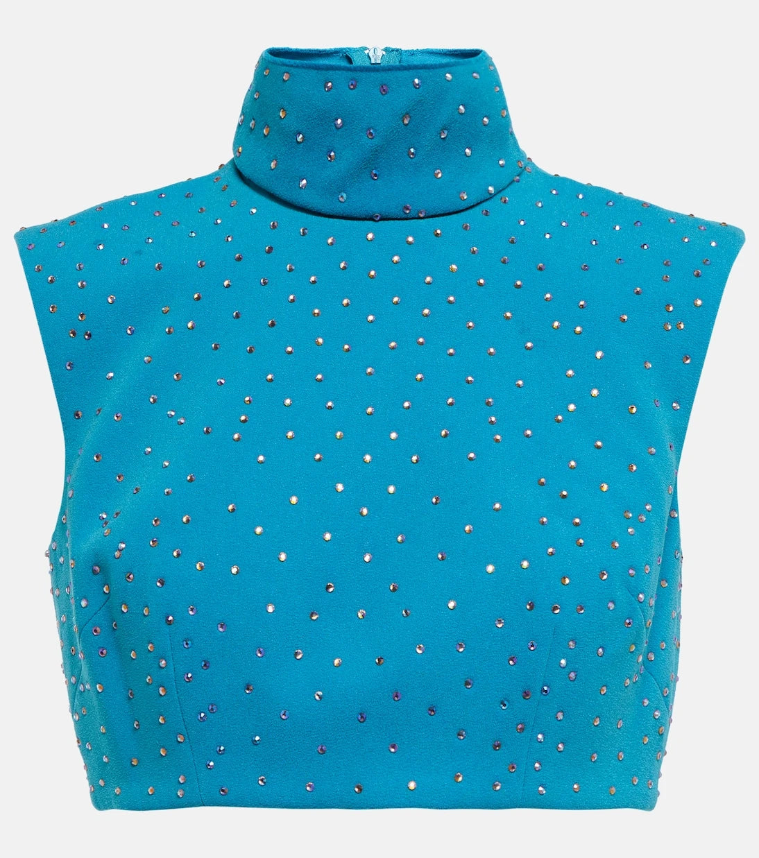 Alex Perry - Henley embellished crêpe crop top