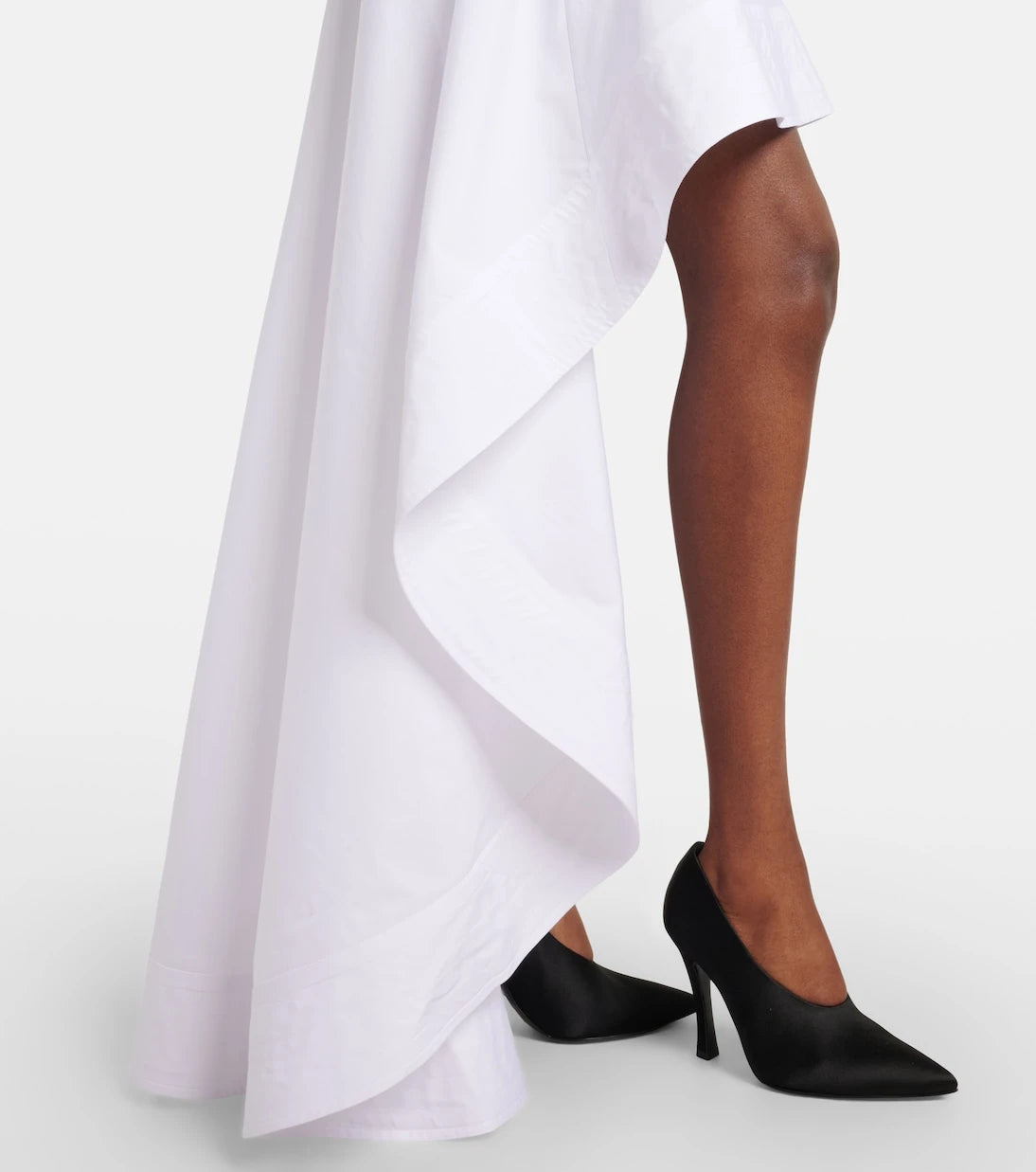 Stella McCartney - Asymmetric ruffled cotton poplin miniskirt