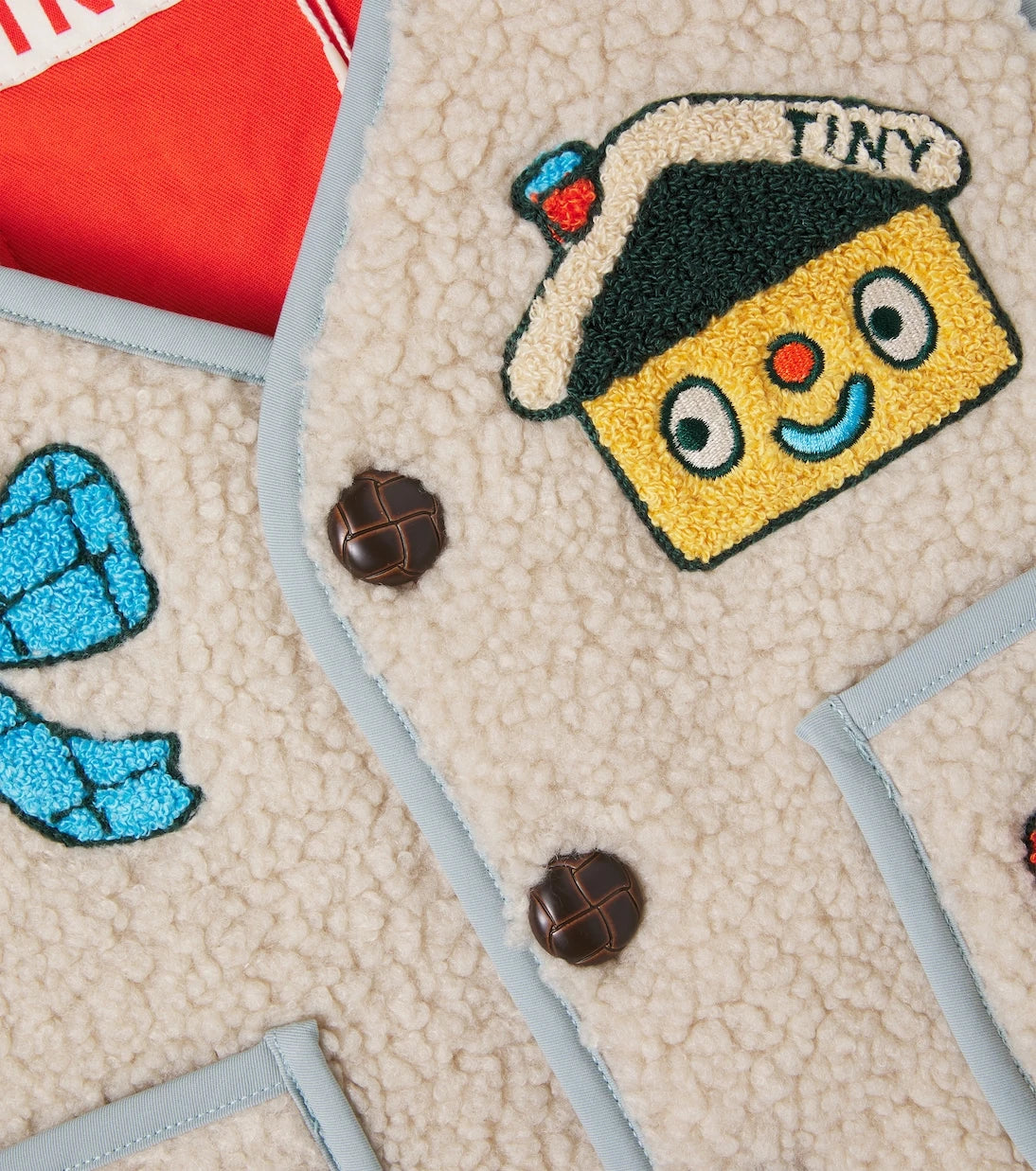 Tinycottons - Embroidered padded teddy vest