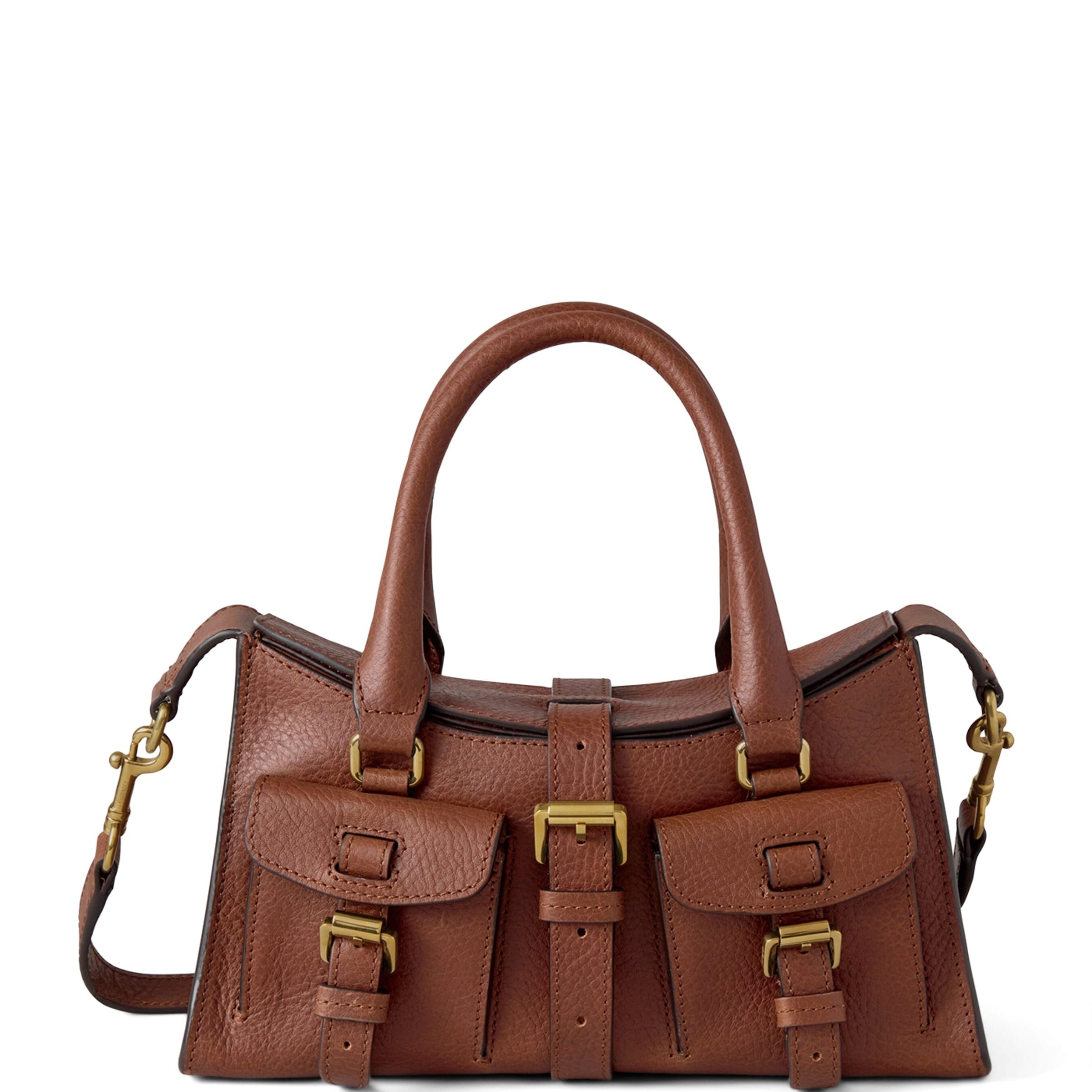 Mulberry Brown Mini Leather Roxanne Top-Handle Bag