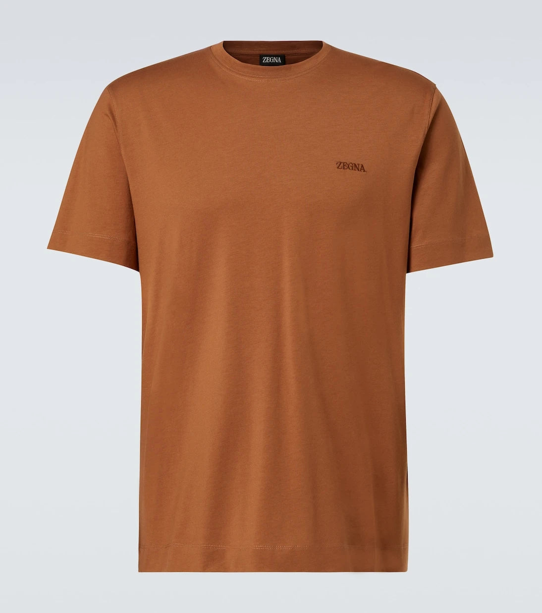 Zegna - Logo embroidered cotton jersey T-shirt