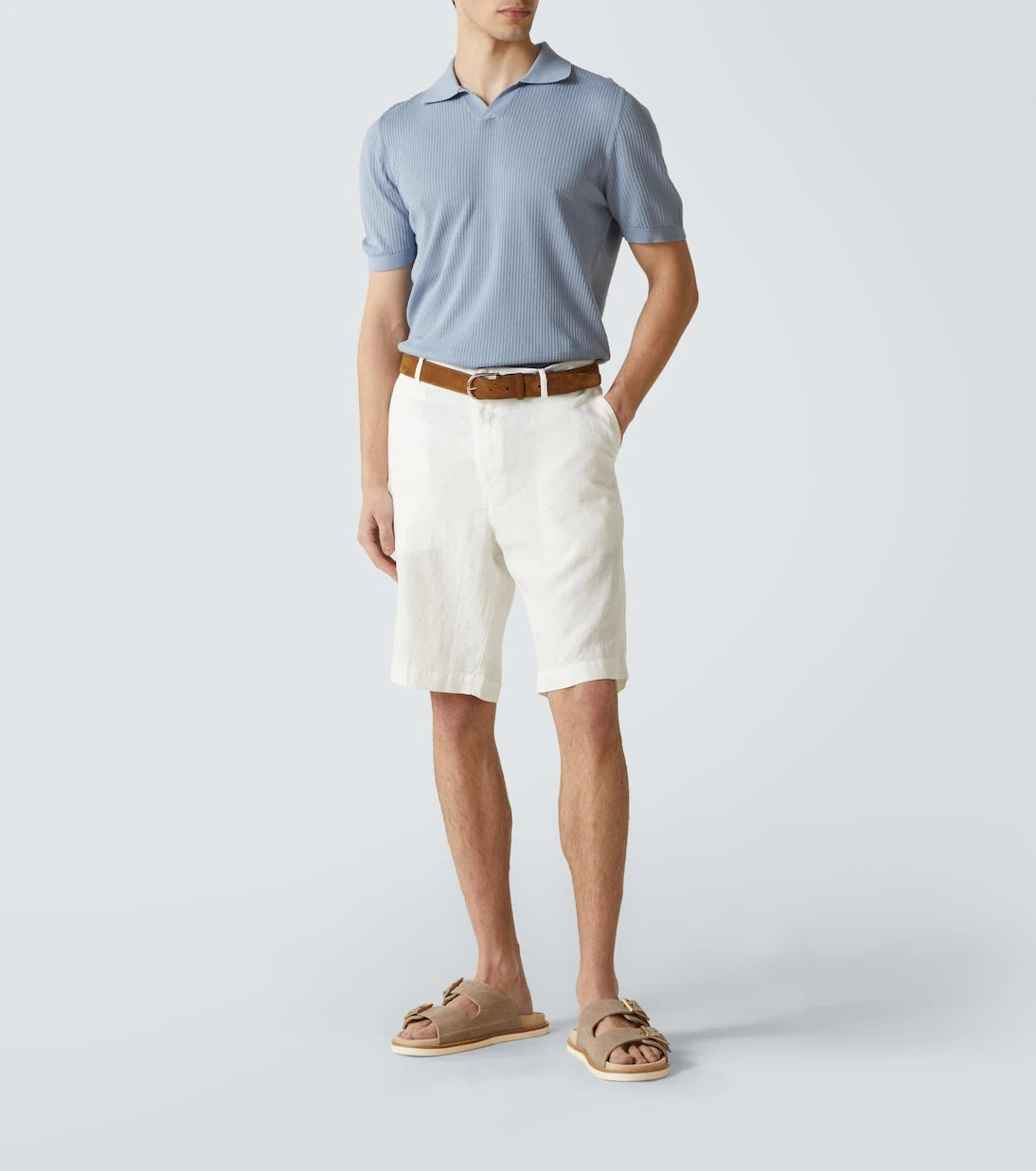 Fedeli - Cotton piqué polo shirt