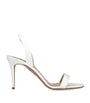 Aquazzura White Satin So Nude Slingback Sandals 85