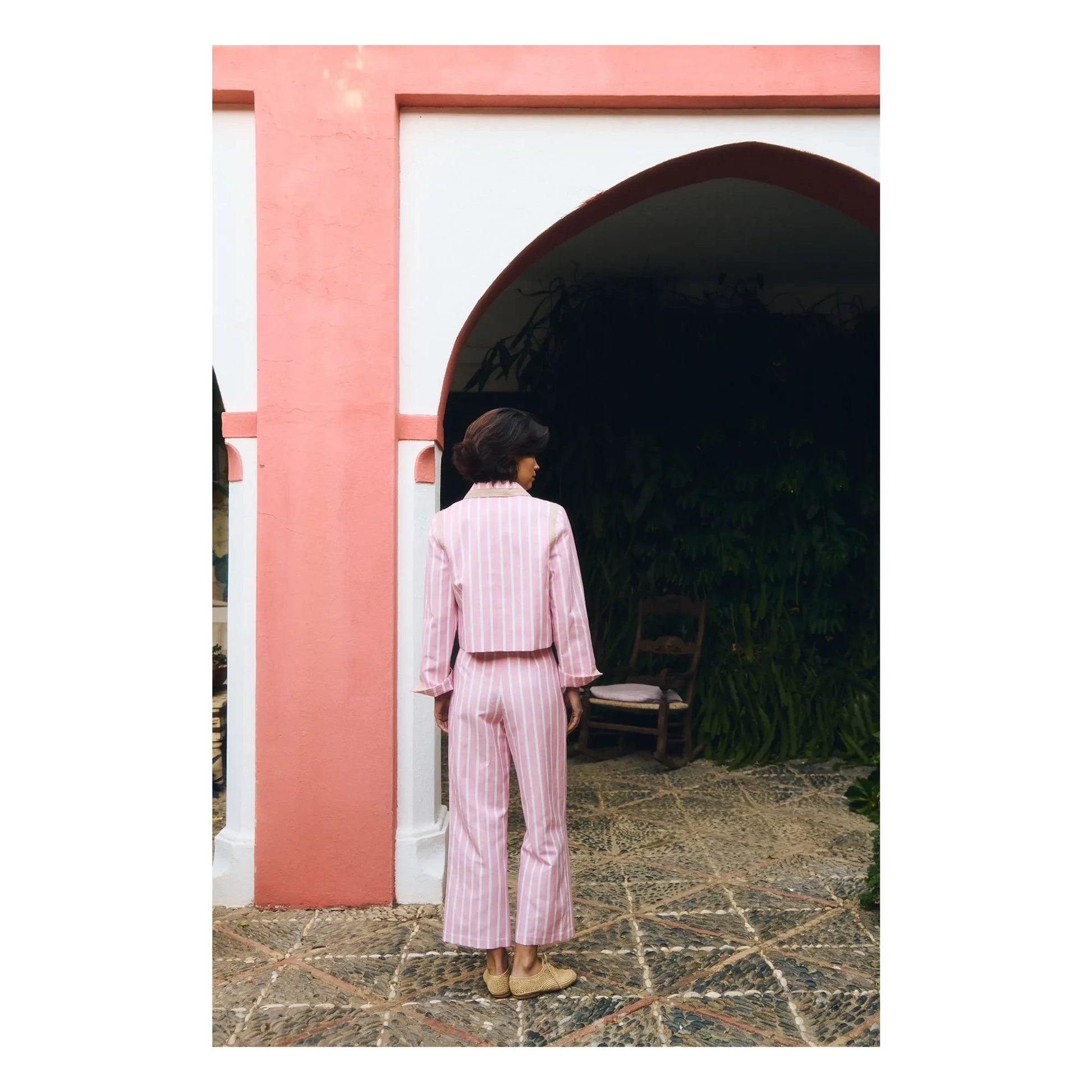 Maria de la Orden - Clover Cotton Stripes Jacket | Pink