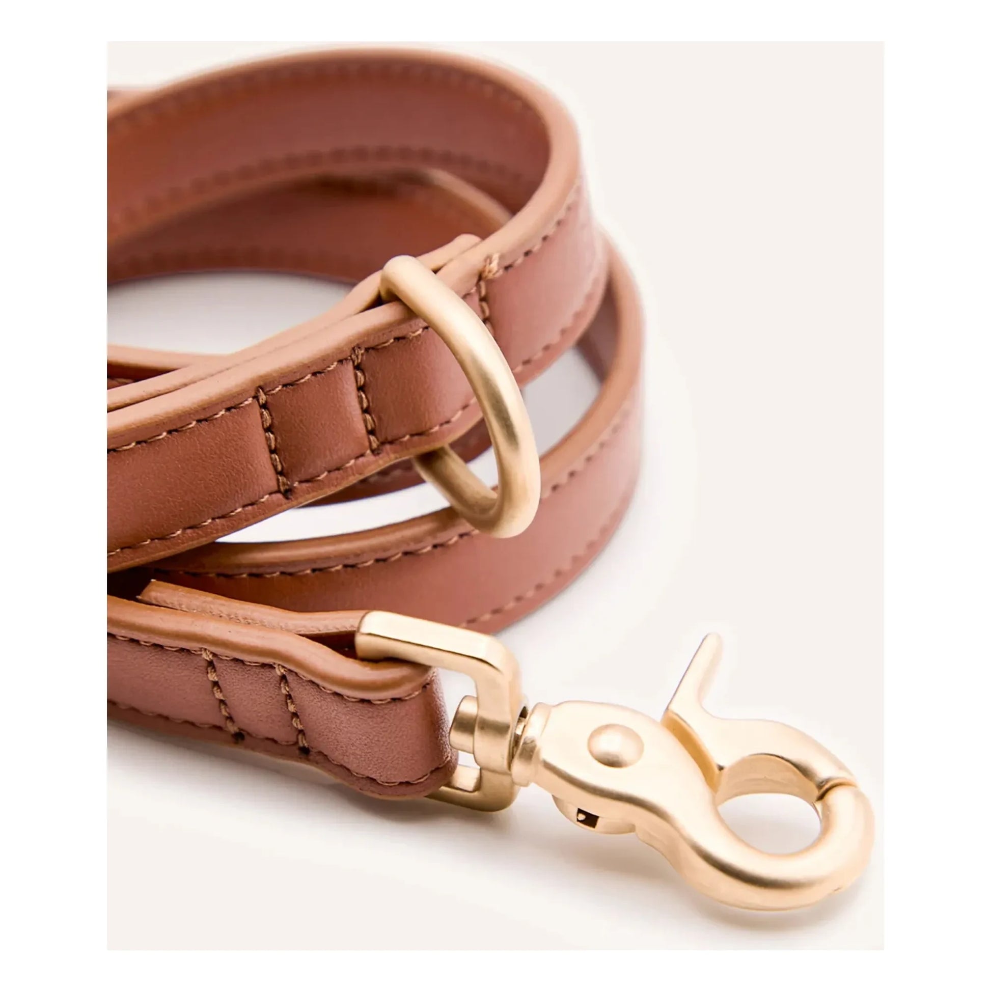 Cafide - 3 position dog leash in vegan leather | Brown