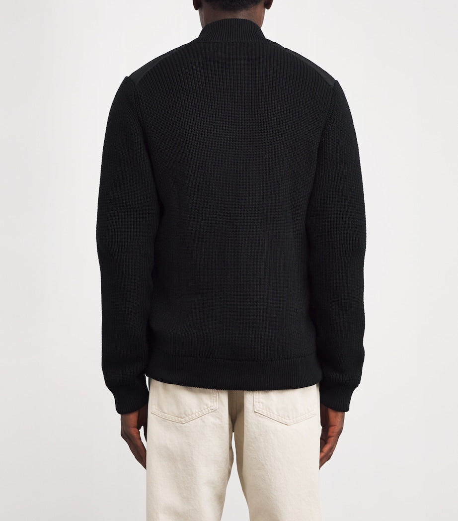 Black Knitted Quilted Newland Jacket