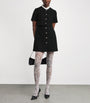 Tweed Ruffle-Collar Mini Dress BLACK