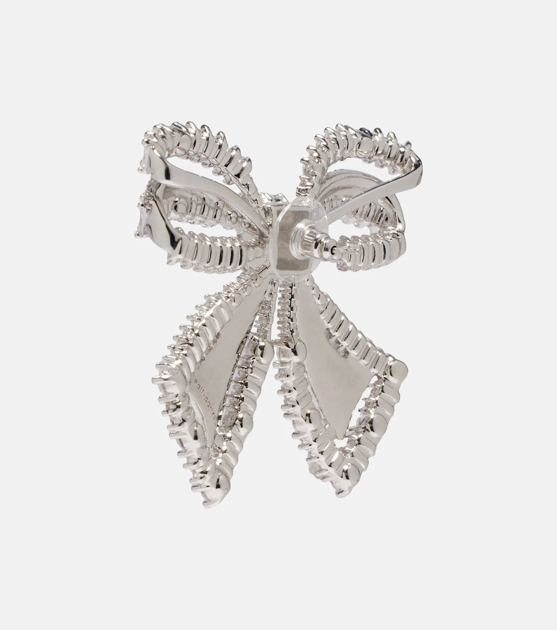 Self-Portrait - Bow crystal-embellished earrings