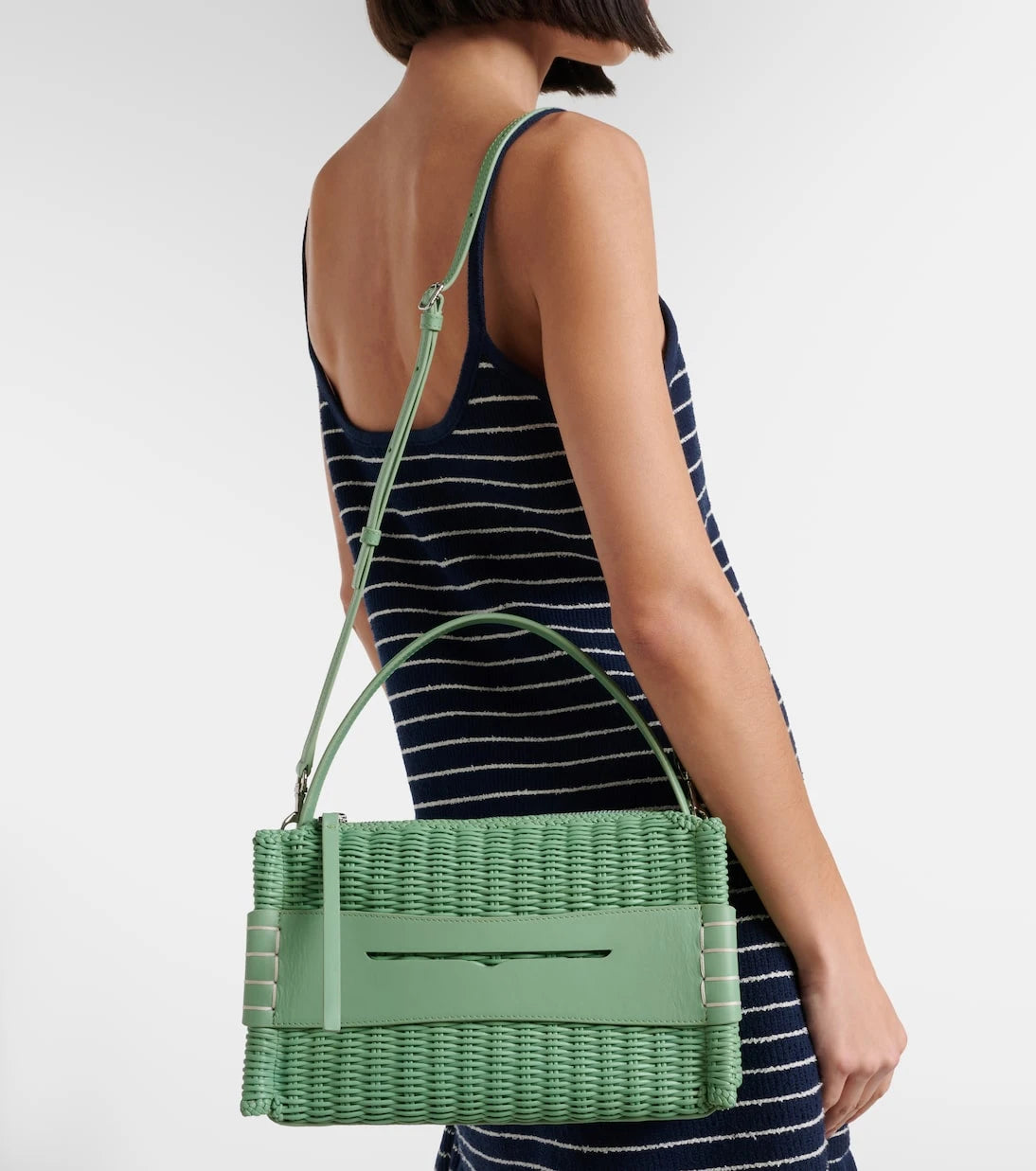 JW Anderson - Loafer woven leather top-handle bag
