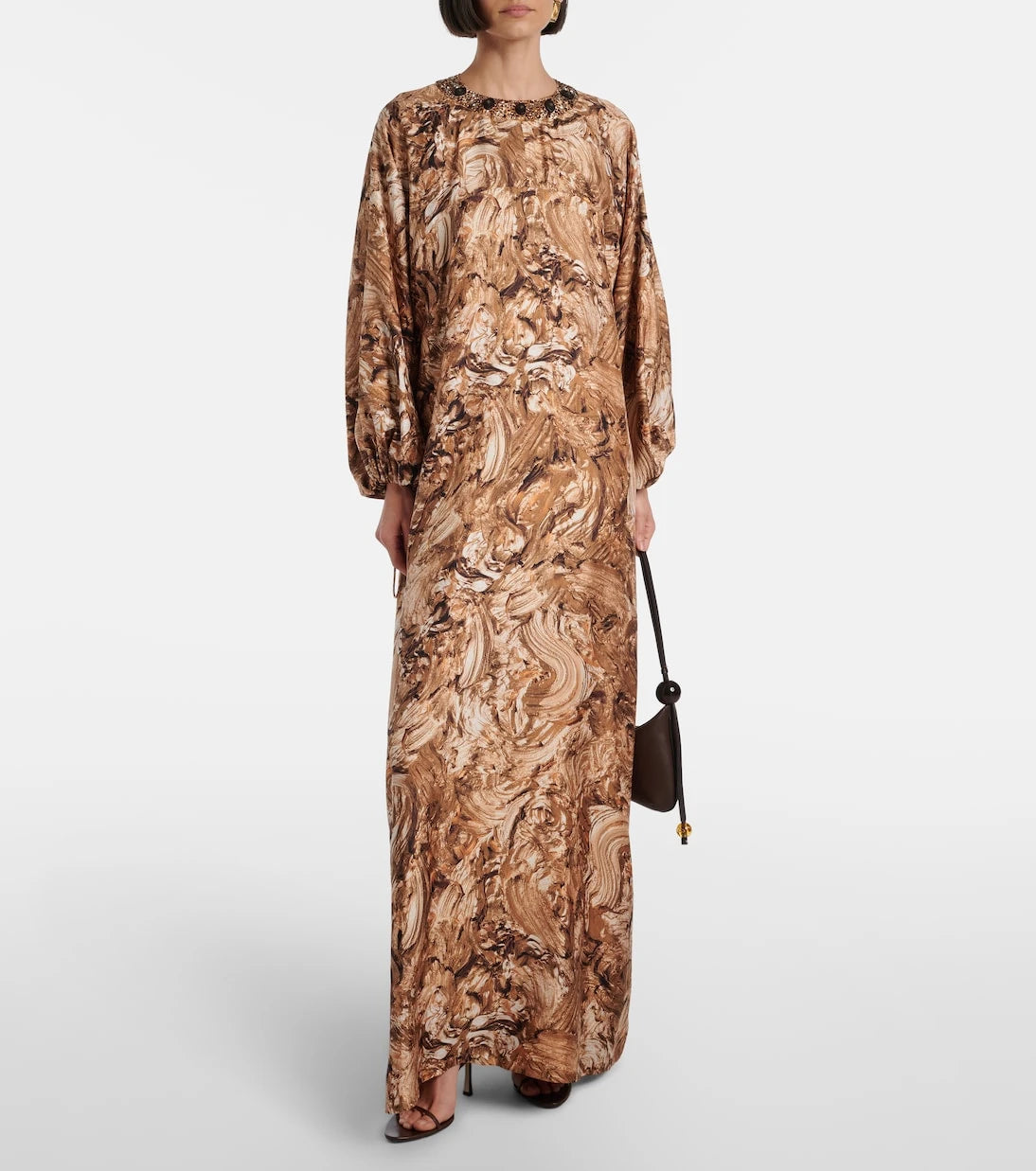 Max Mara - Maroso embellished silk maxi dress