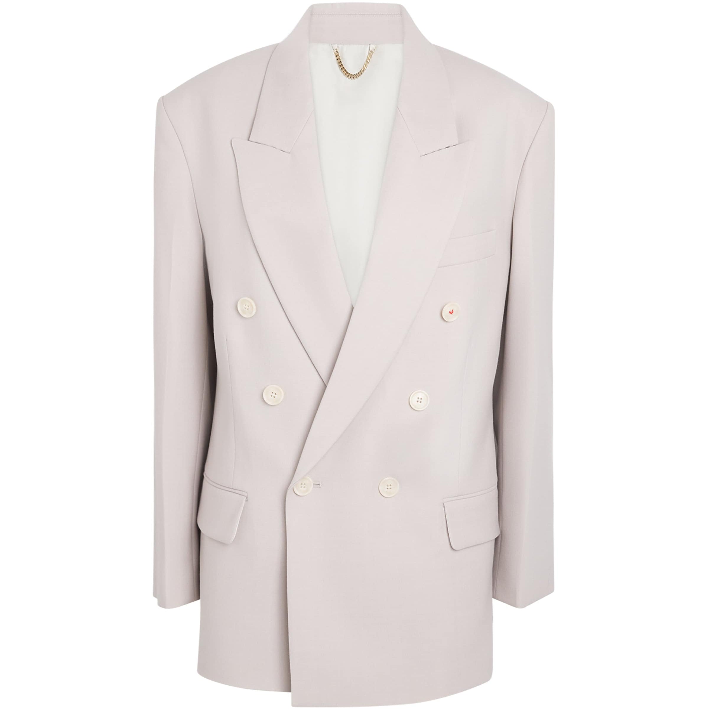 Victoria Beckham Pink Double-Breasted Blazer