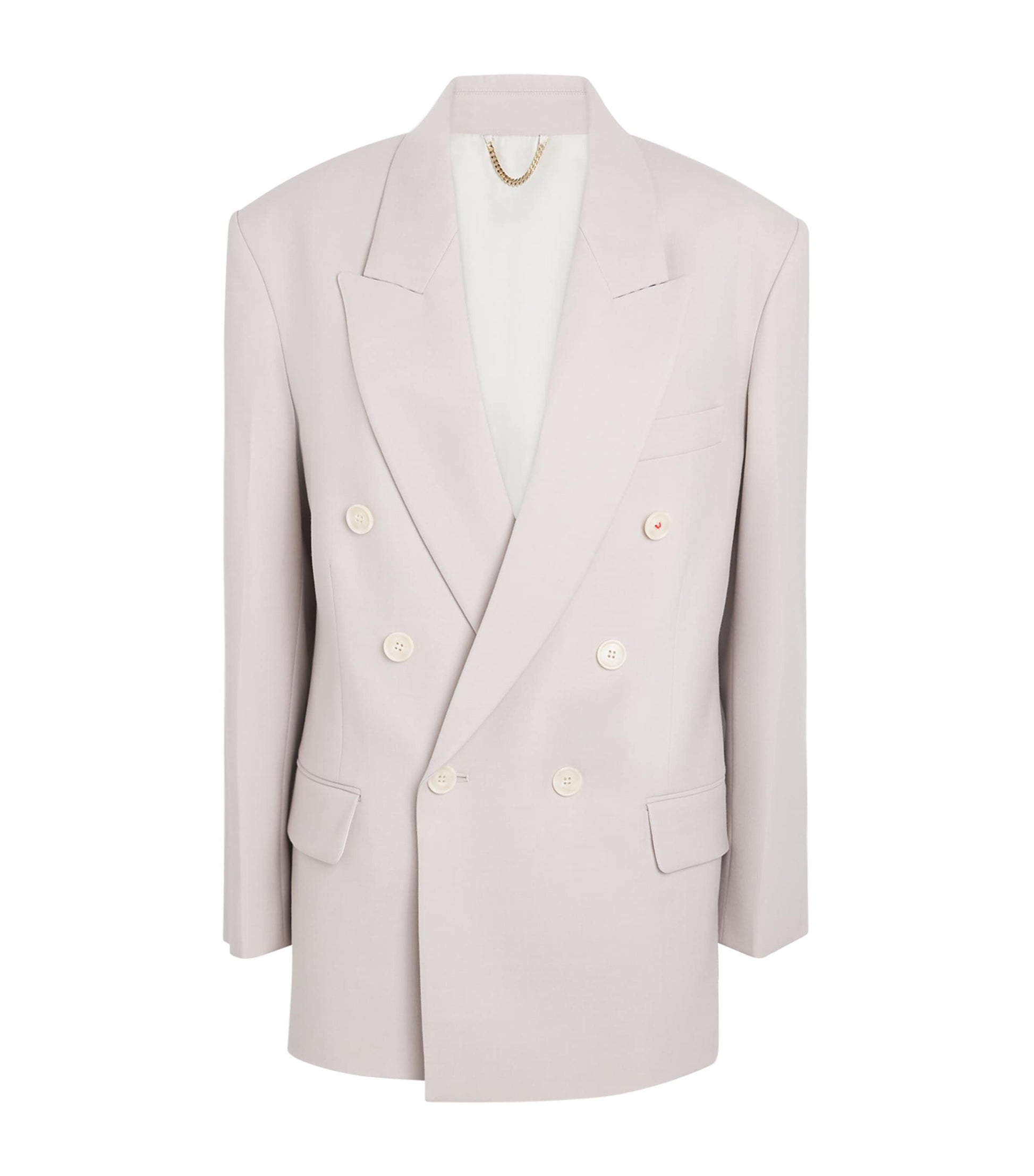Victoria Beckham Pink Double-Breasted Blazer