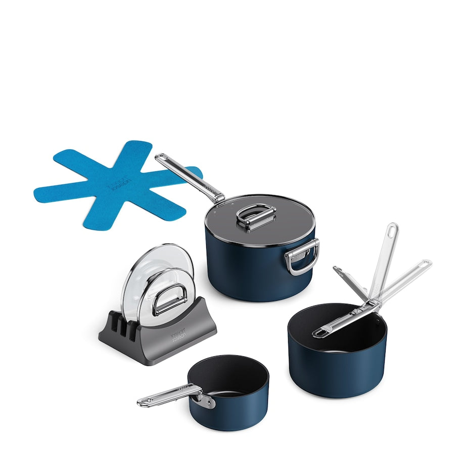 Set of 3 Space Non-Stick Saucepans