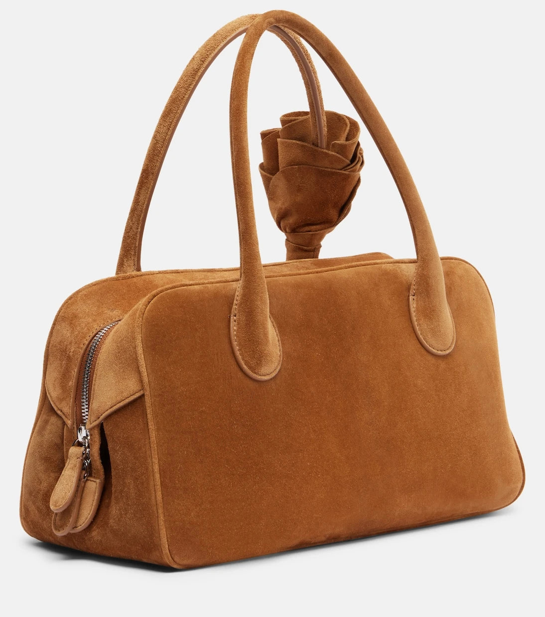 Magda Butrym - Brigitte Small floral-appliqué suede tote bag