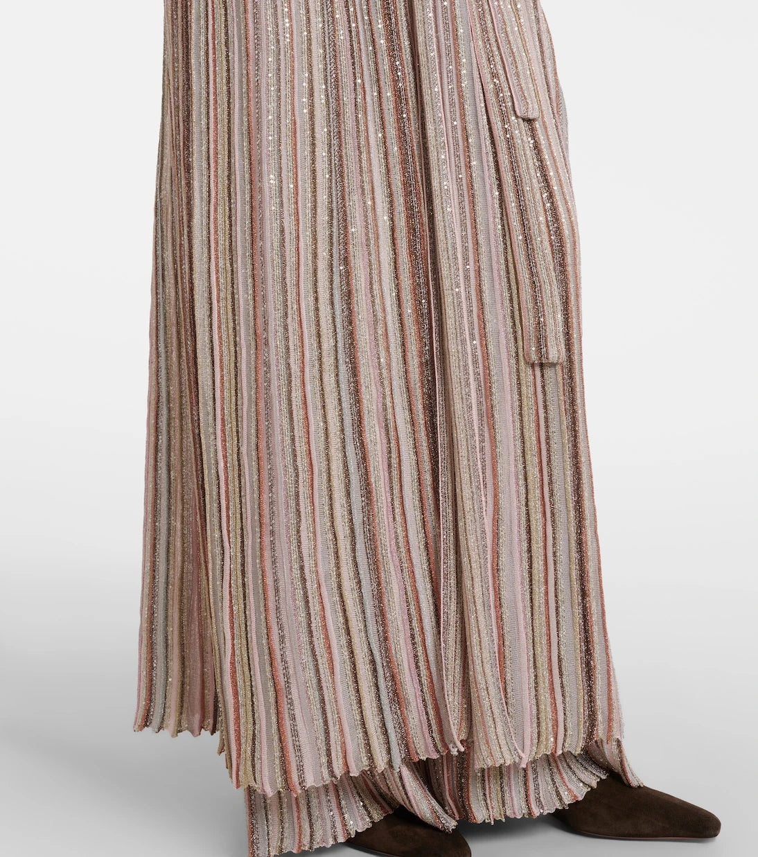 Missoni - Striped lamé wrap cardigan