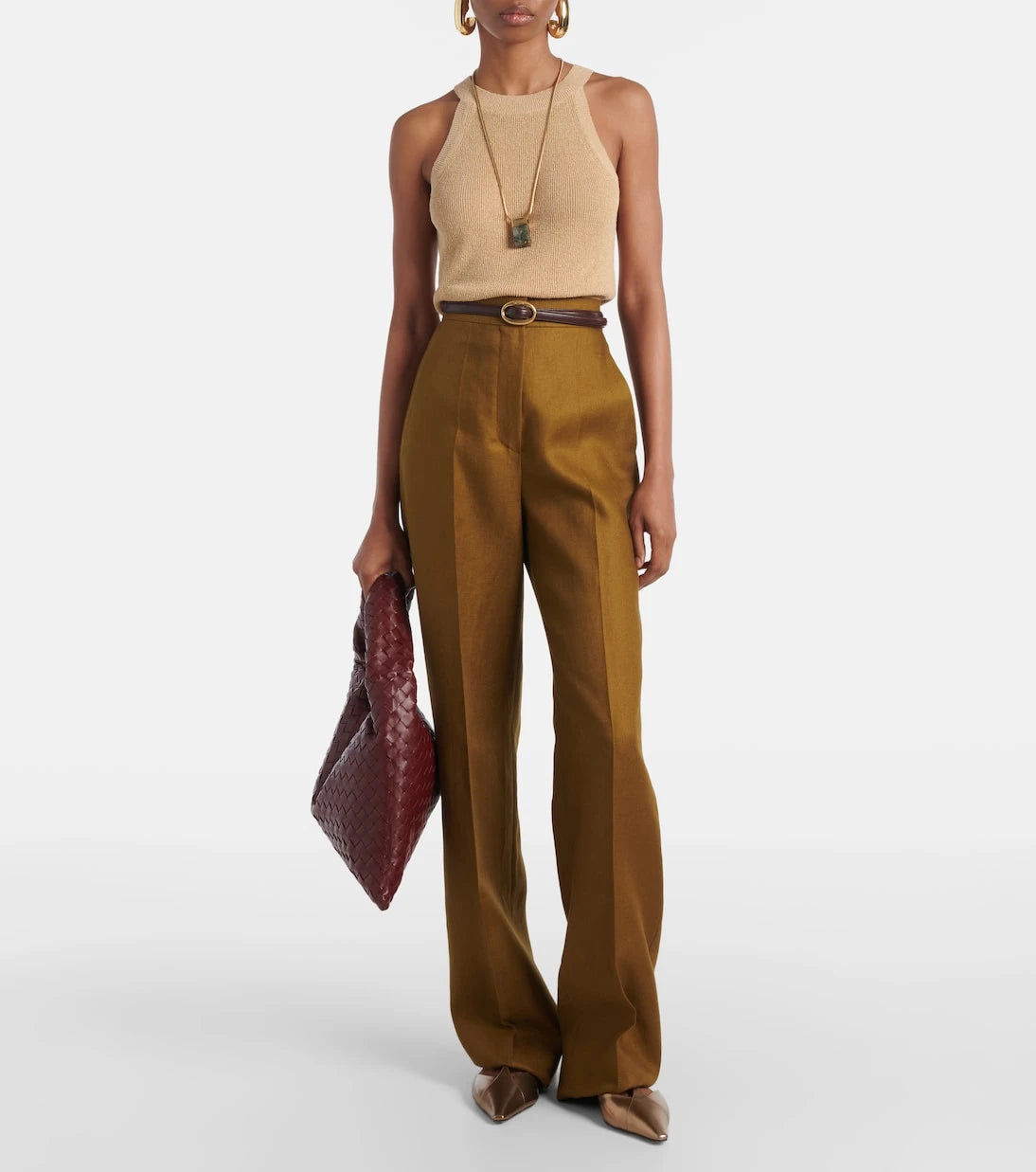 Max Mara - Lolly linen and silk-blend top