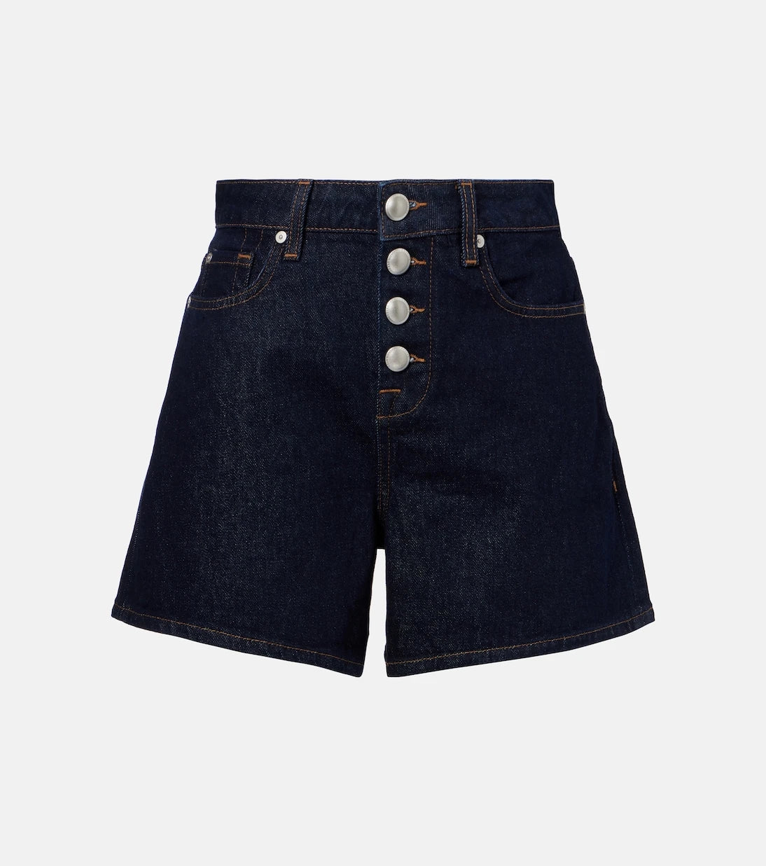 7 For All Mankind - شورت جينز كوري بقصة مرتفعة