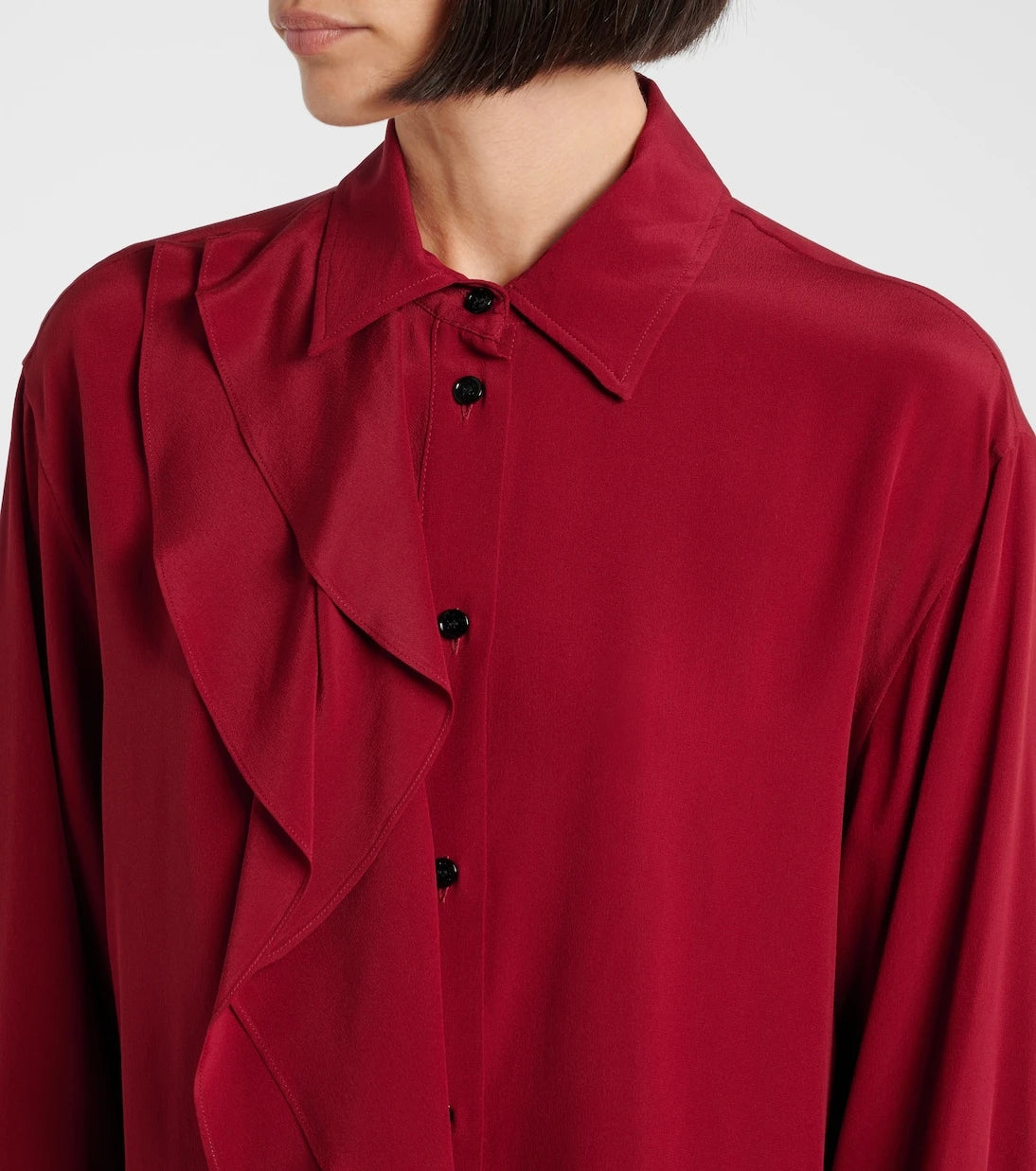 Victoria Beckham - Ruffled silk blouse