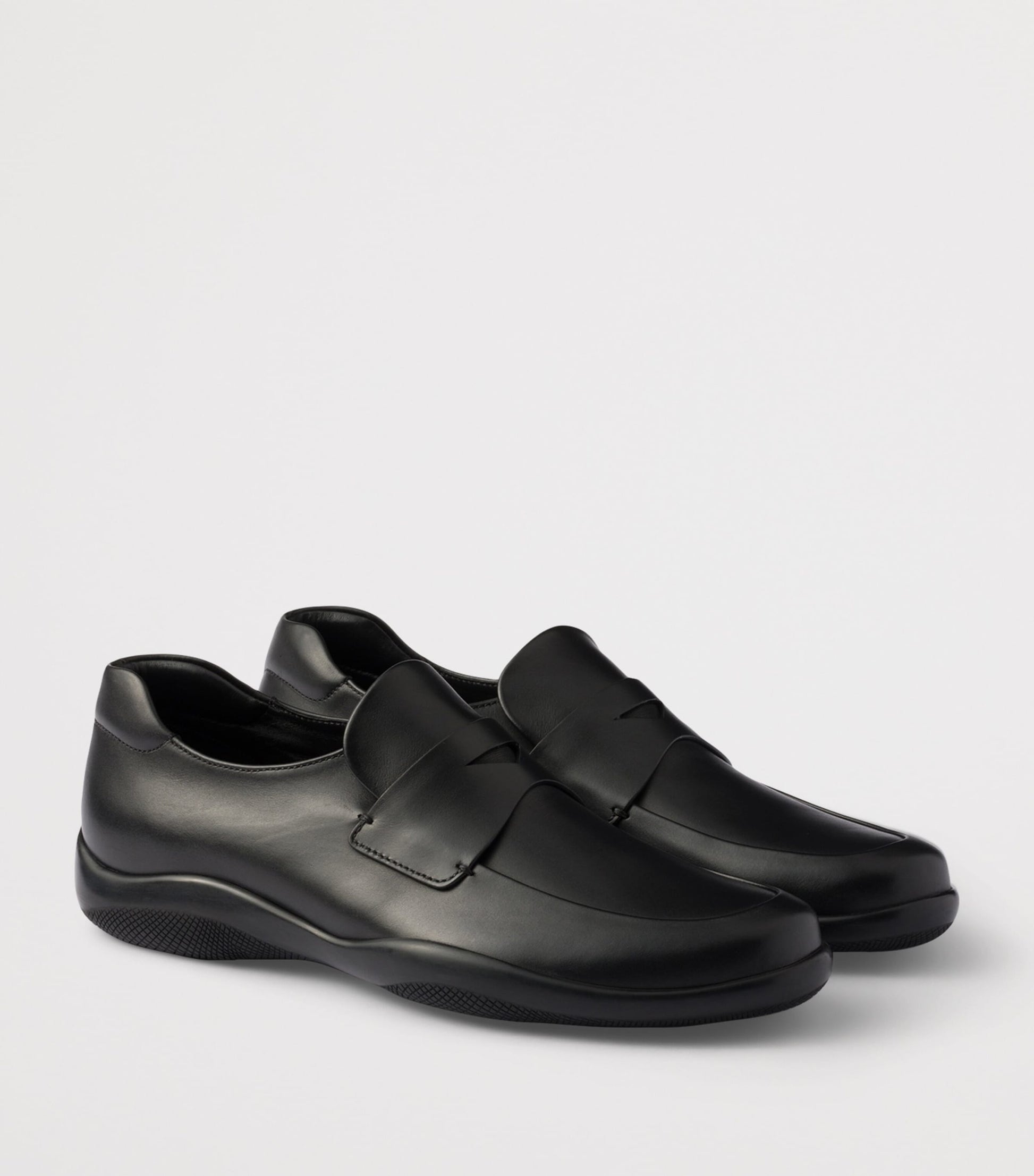 Prada Toblach Leather Loafers