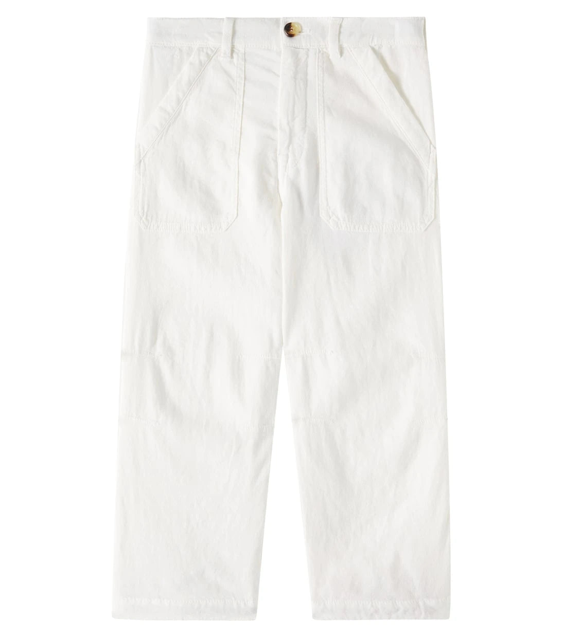 Brunello Cucinelli Kids - بنطال من مزيج الكتان المصبوغ
