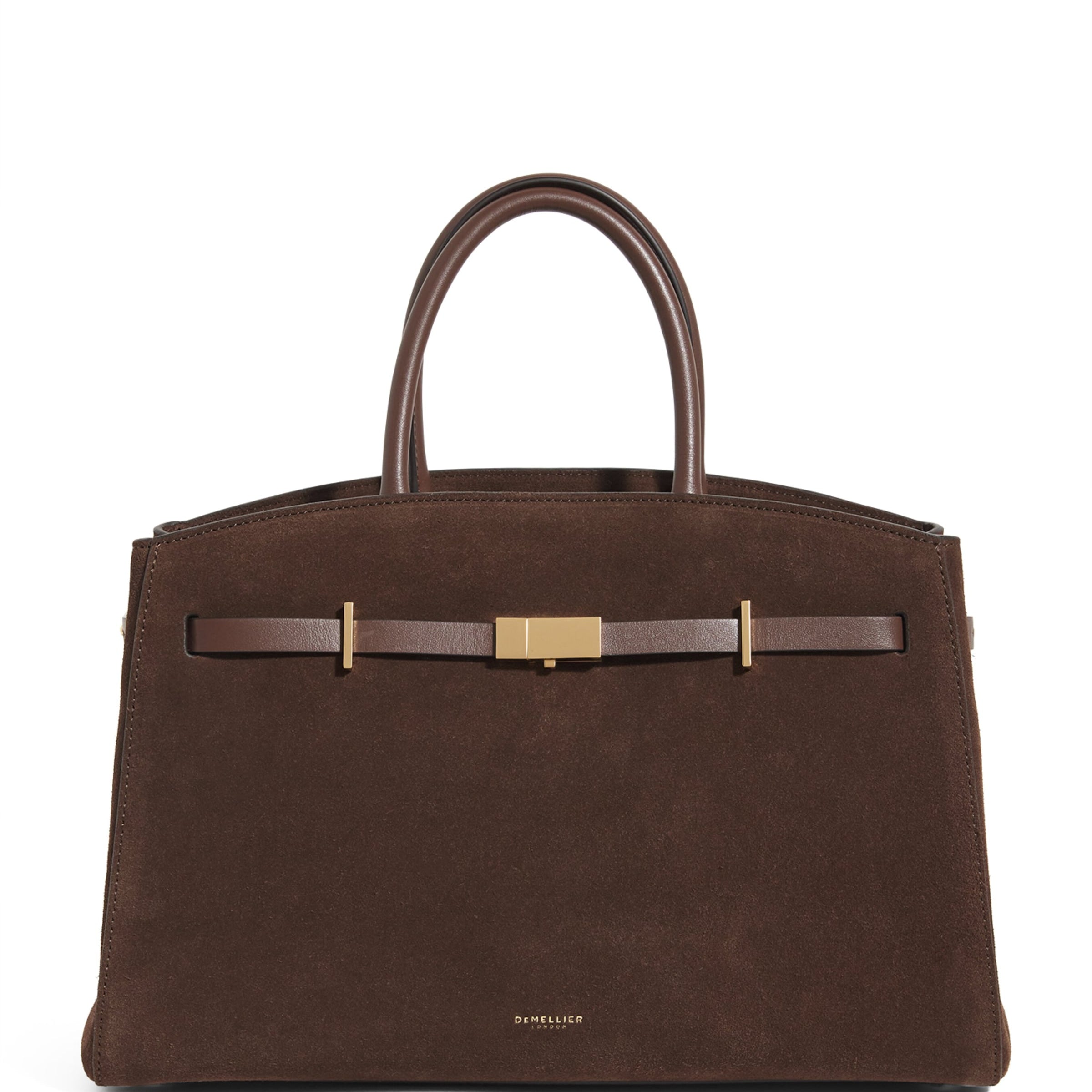 Demellier Brown Medium Suede New York Tote Bag