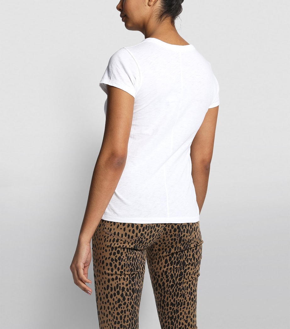 Rag & Bone Womens Bright White Round Neck Cotton-Jersey T-shirt