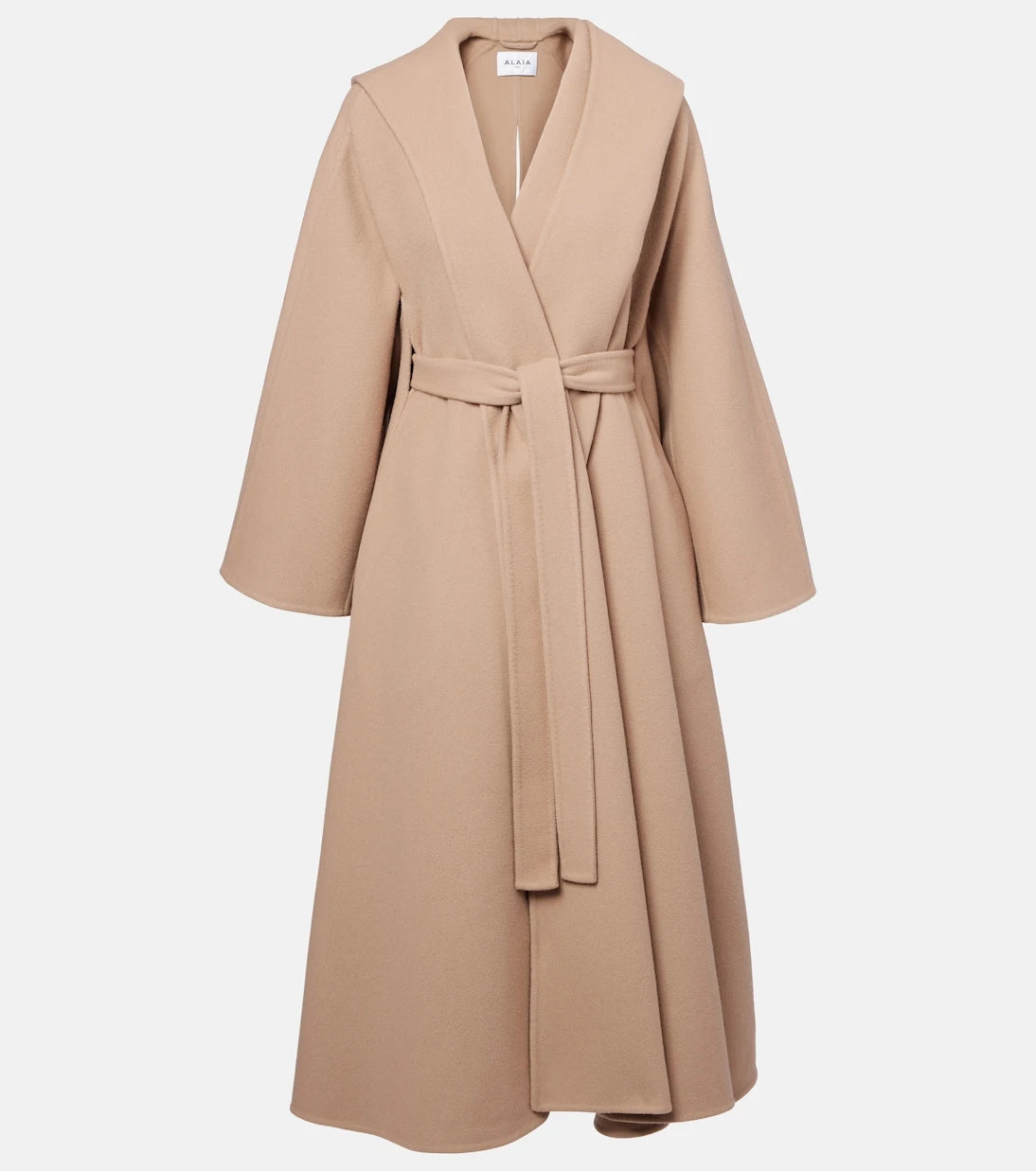Alaïa - Wool and cashmere wrap coat