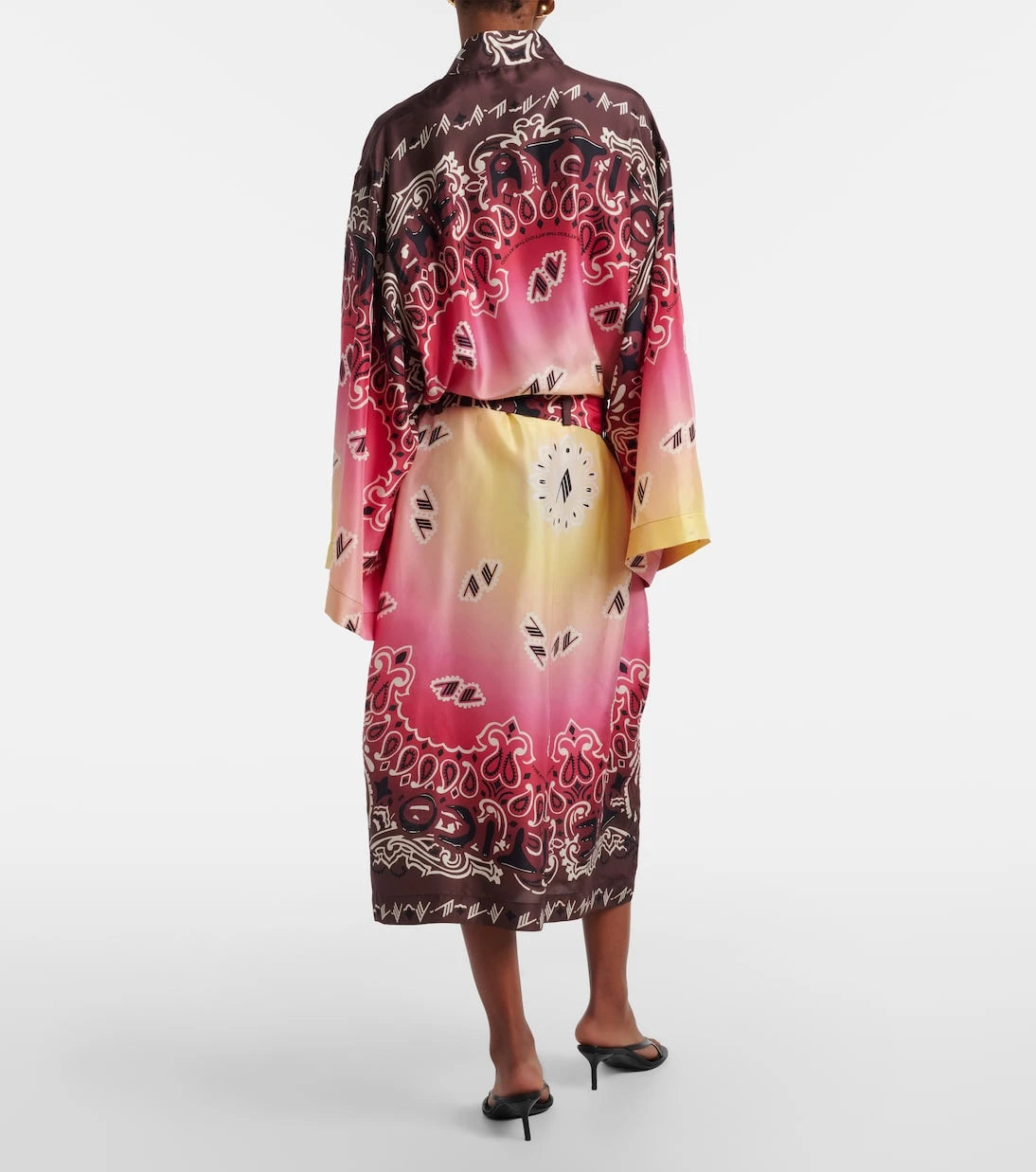 The Attico - Printed silk beach cover-up
