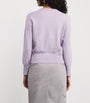 Maison Margiela Purple Virgin Wool Cardigan
