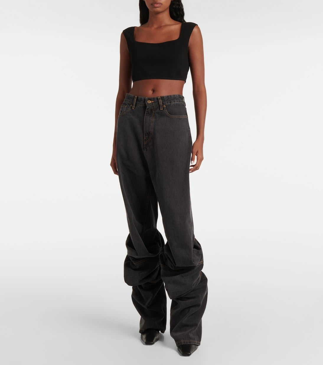 Y/Project - Evergreen Draped Cuff wide-leg jeans