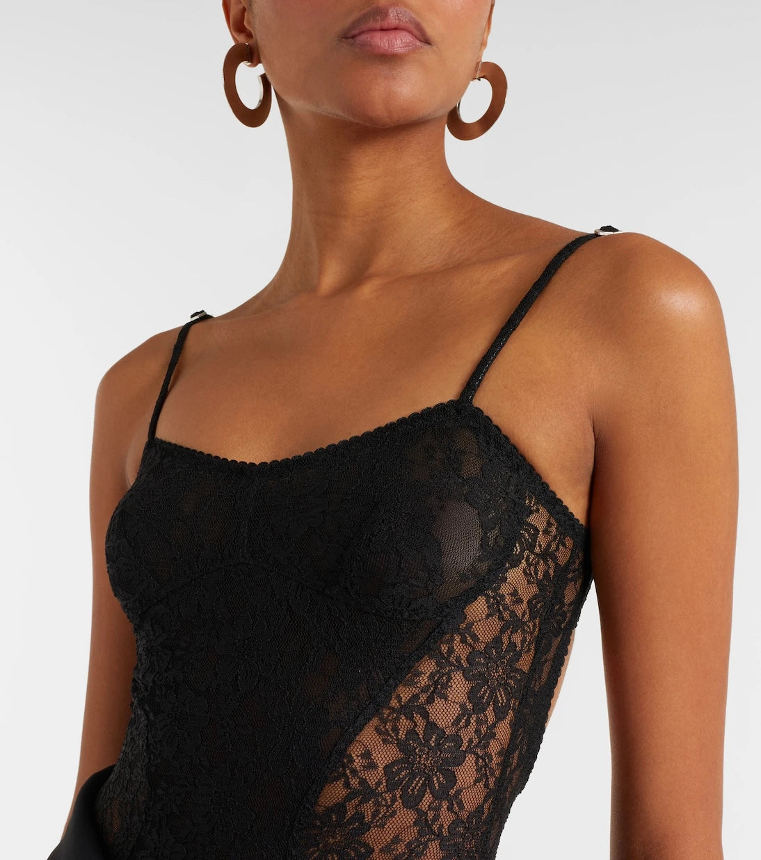 The Attico - Floral lace bodysuit