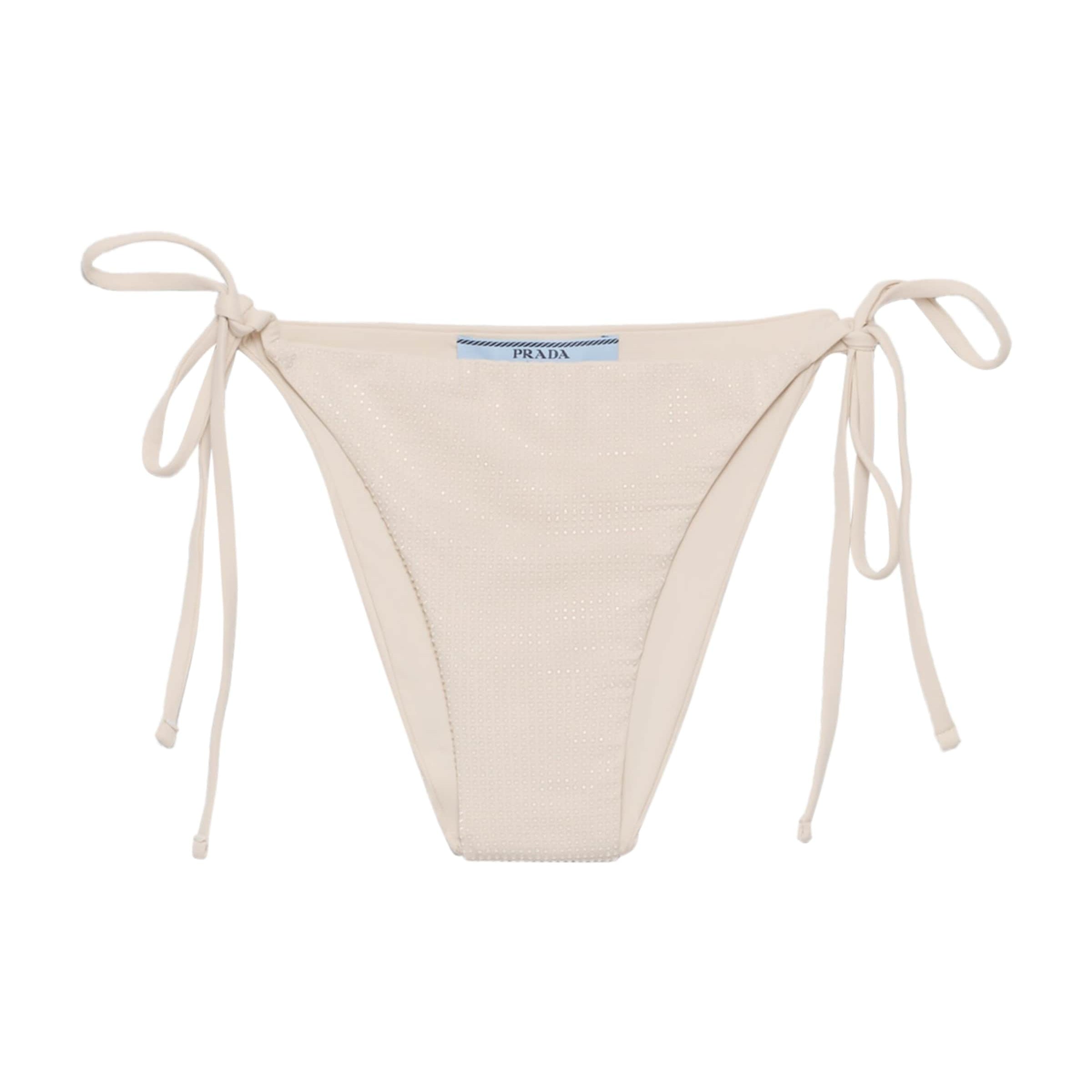 Prada Nude Embellished Bikini Bottoms