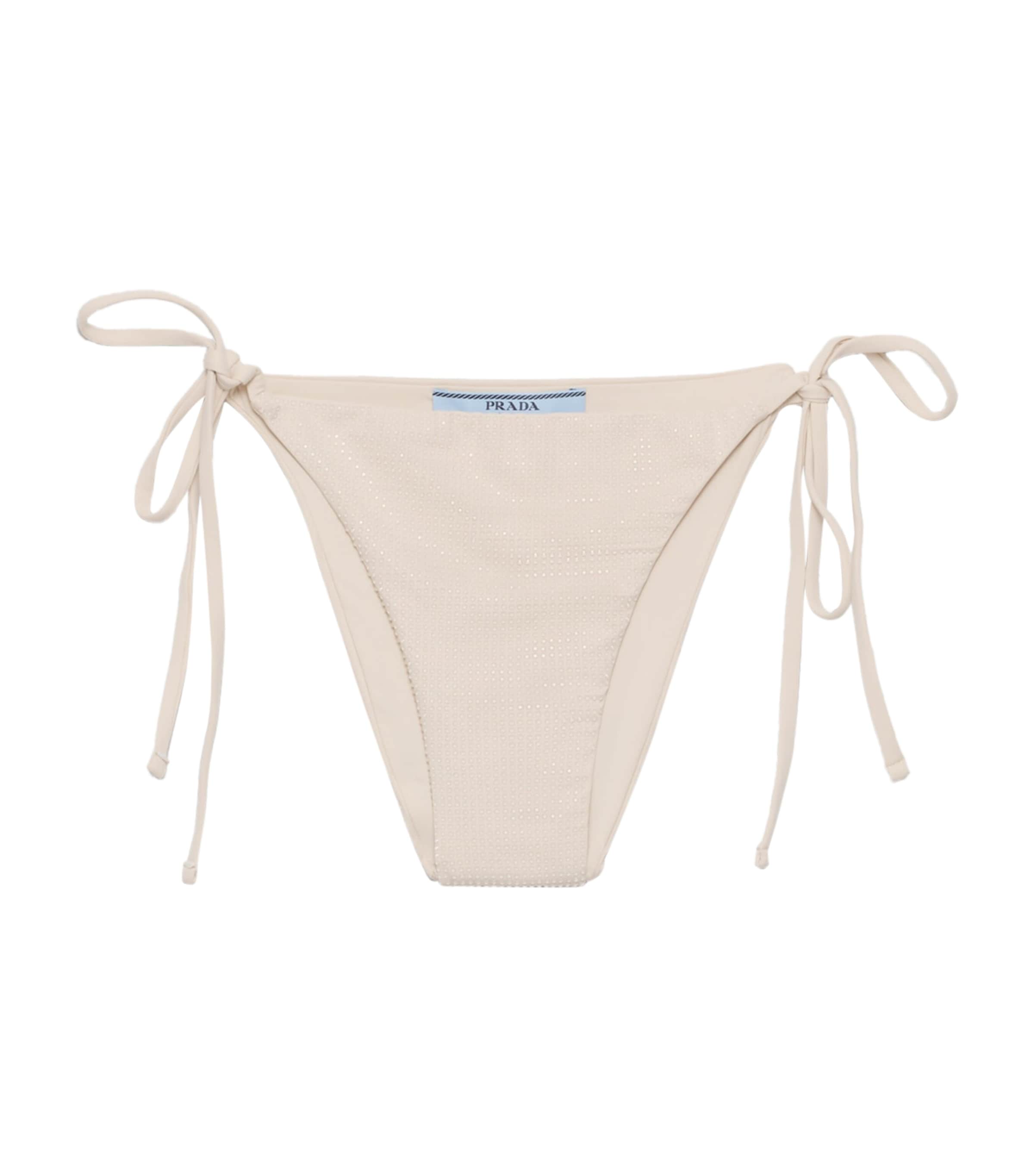 Prada Nude Embellished Bikini Bottoms