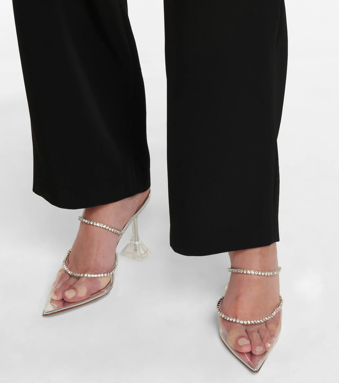 Amina Muaddi - Gilda embellished PVC mules