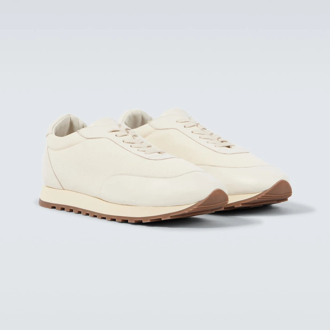 The Row - Owen leather-trimmed sneakers