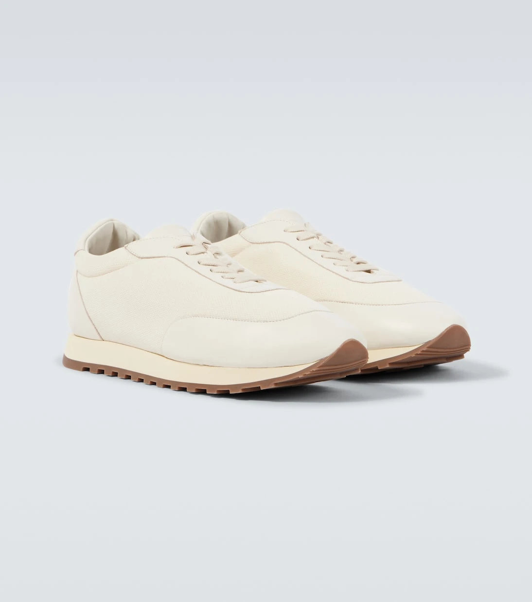 The Row - Owen leather-trimmed sneakers