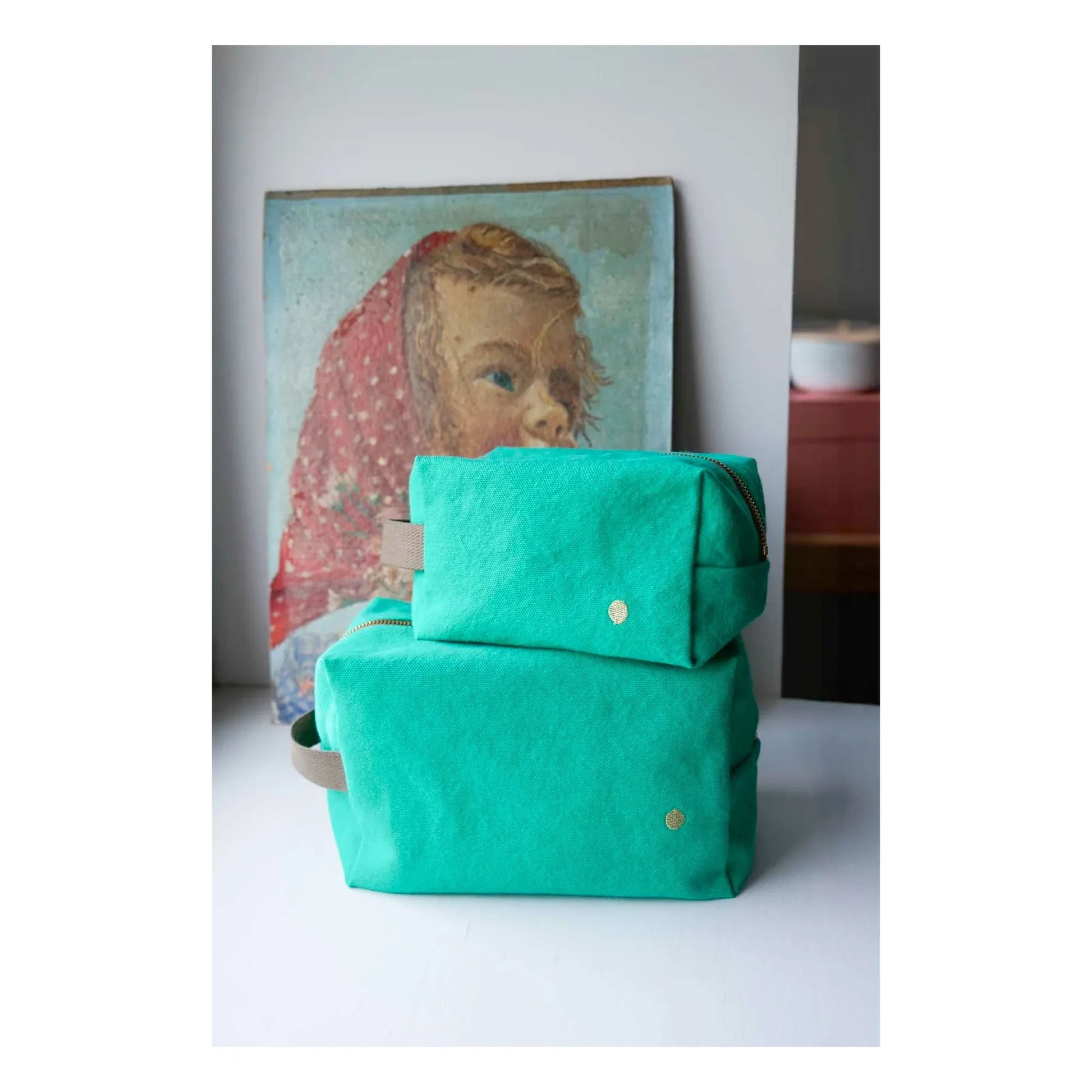 La cerise sur le gâteau - Iona cube toiletry bag | Mint Green
