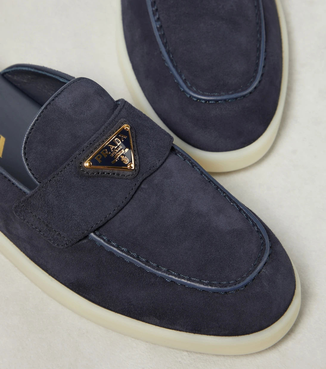 Prada - Saint Tropez suede slippers