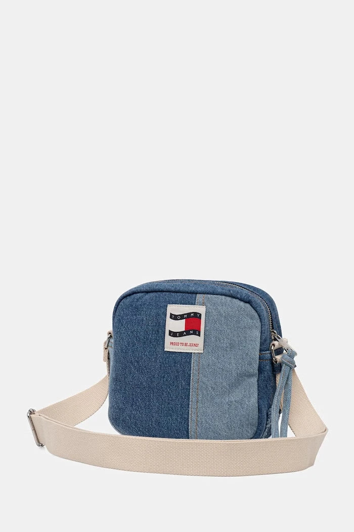 Tommy Jeans erkek denim omuz çantası