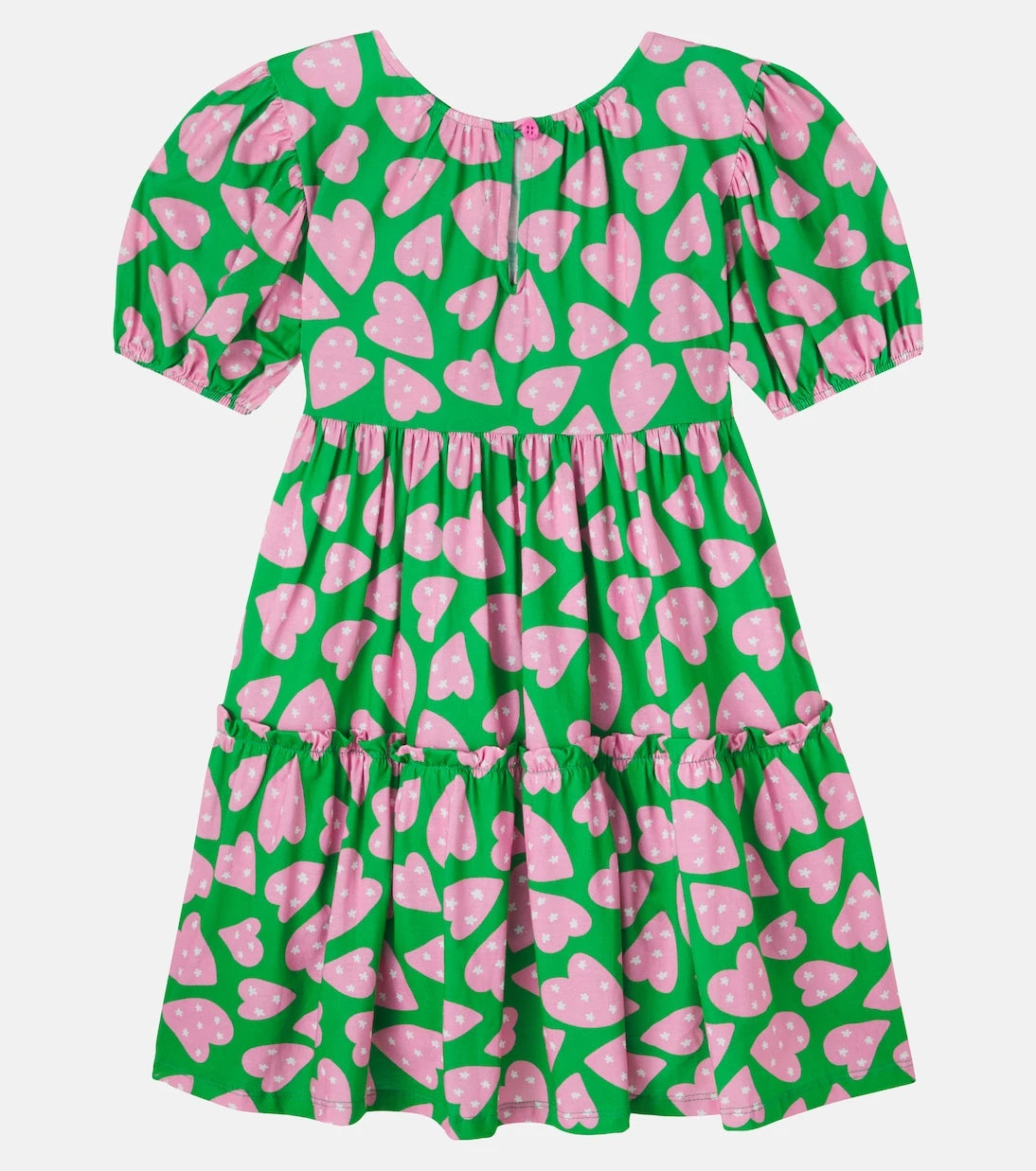 Fábula - Malha Corazones tiered cotton dress