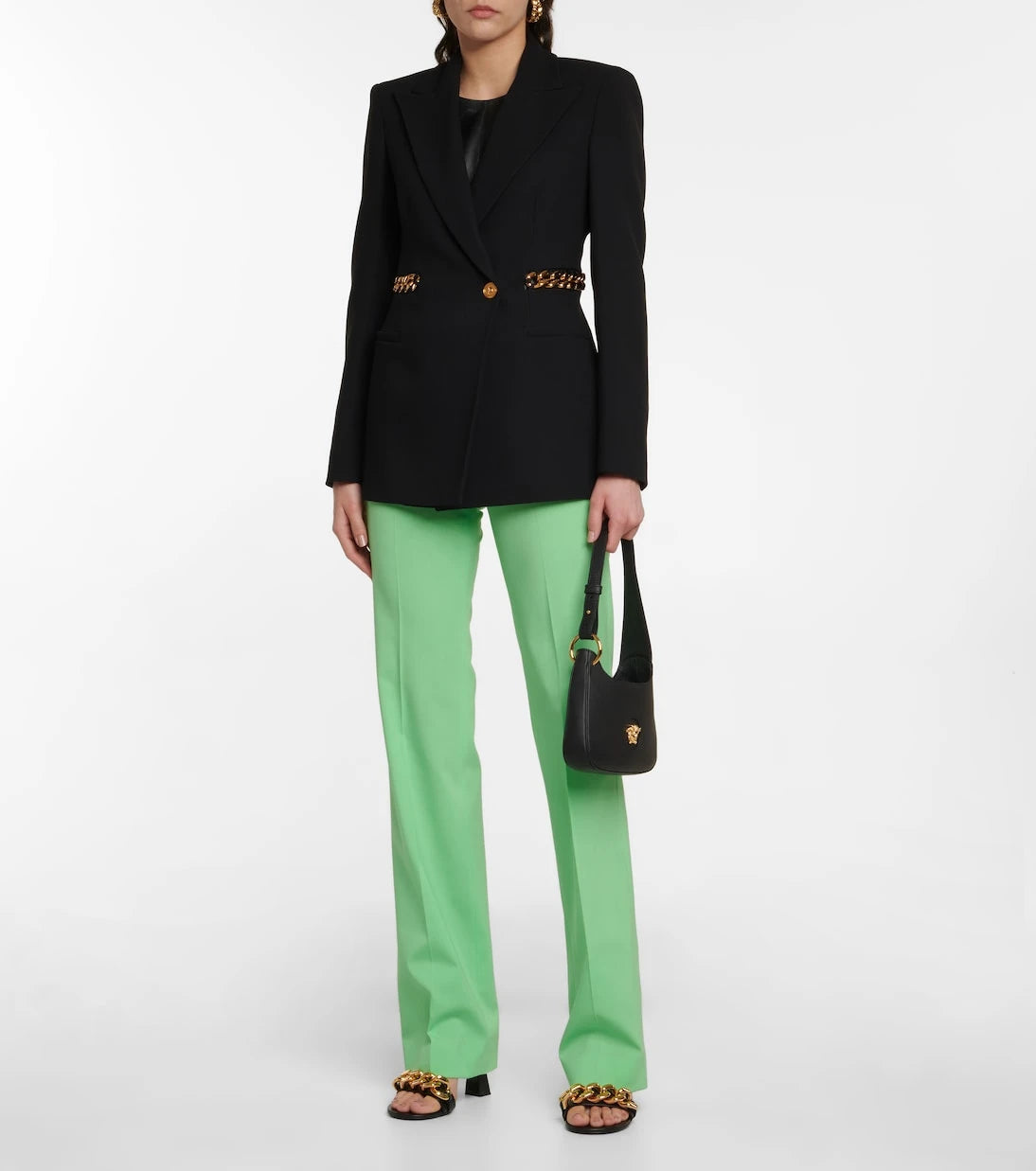 Versace - Medusa wool straight pants