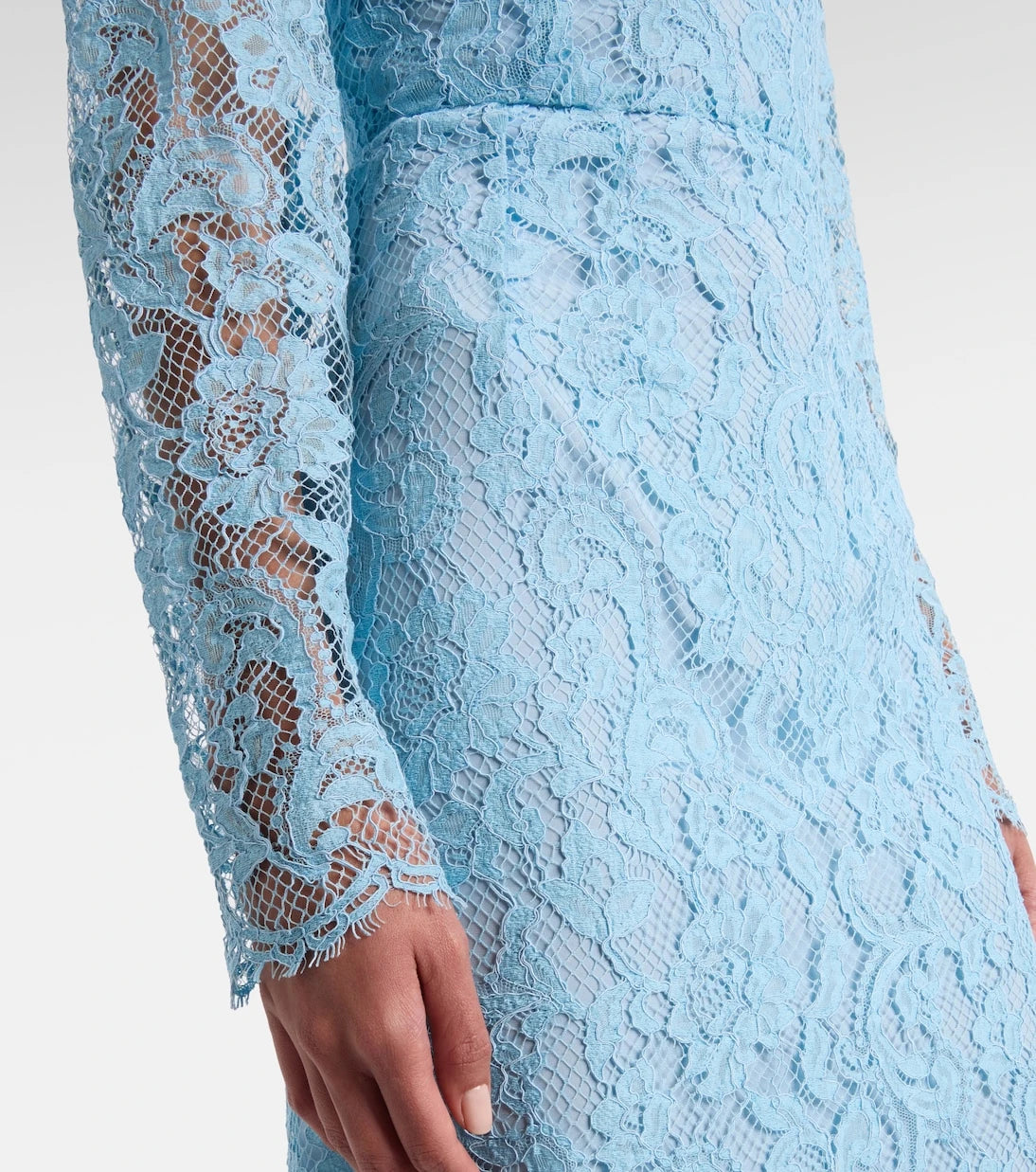 Dolce&Gabbana - Cotton-blend lace cocktail dress