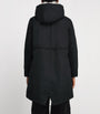 Black Fox-Rabbit Blended-Cotton Parka (85cm)