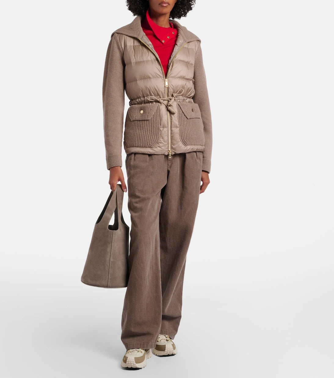 Moncler - Down-paneled wool and cashmere cardigan