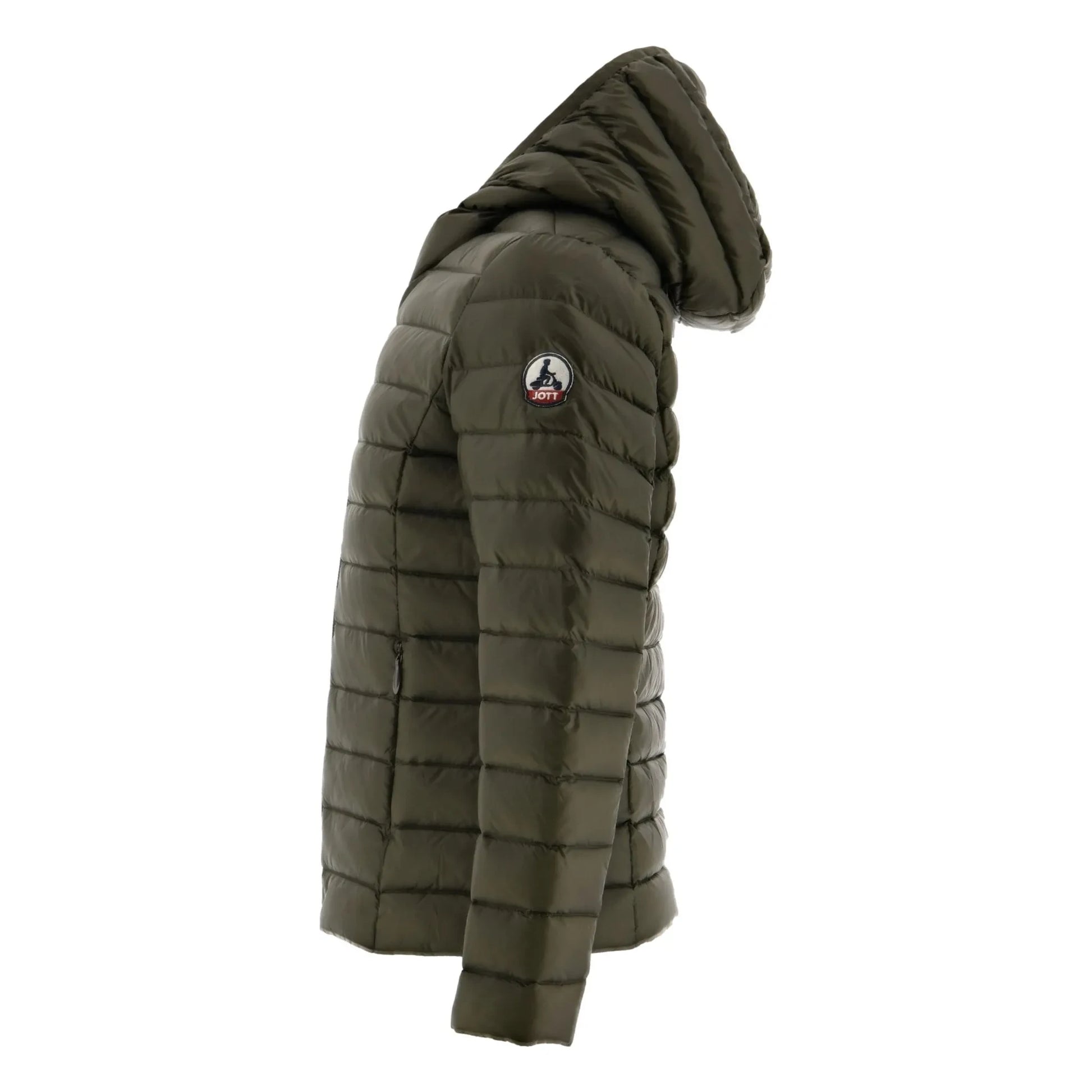 Jott - Carla Hooded Down Jacket | Dark khaki