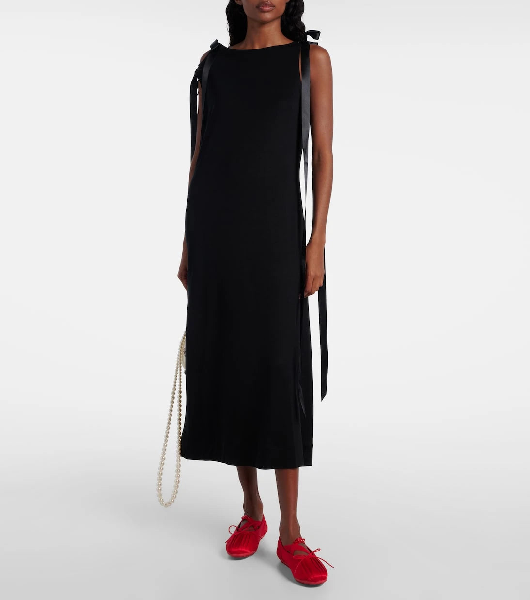 Simone Rocha - Grip işlemeli saten babetler