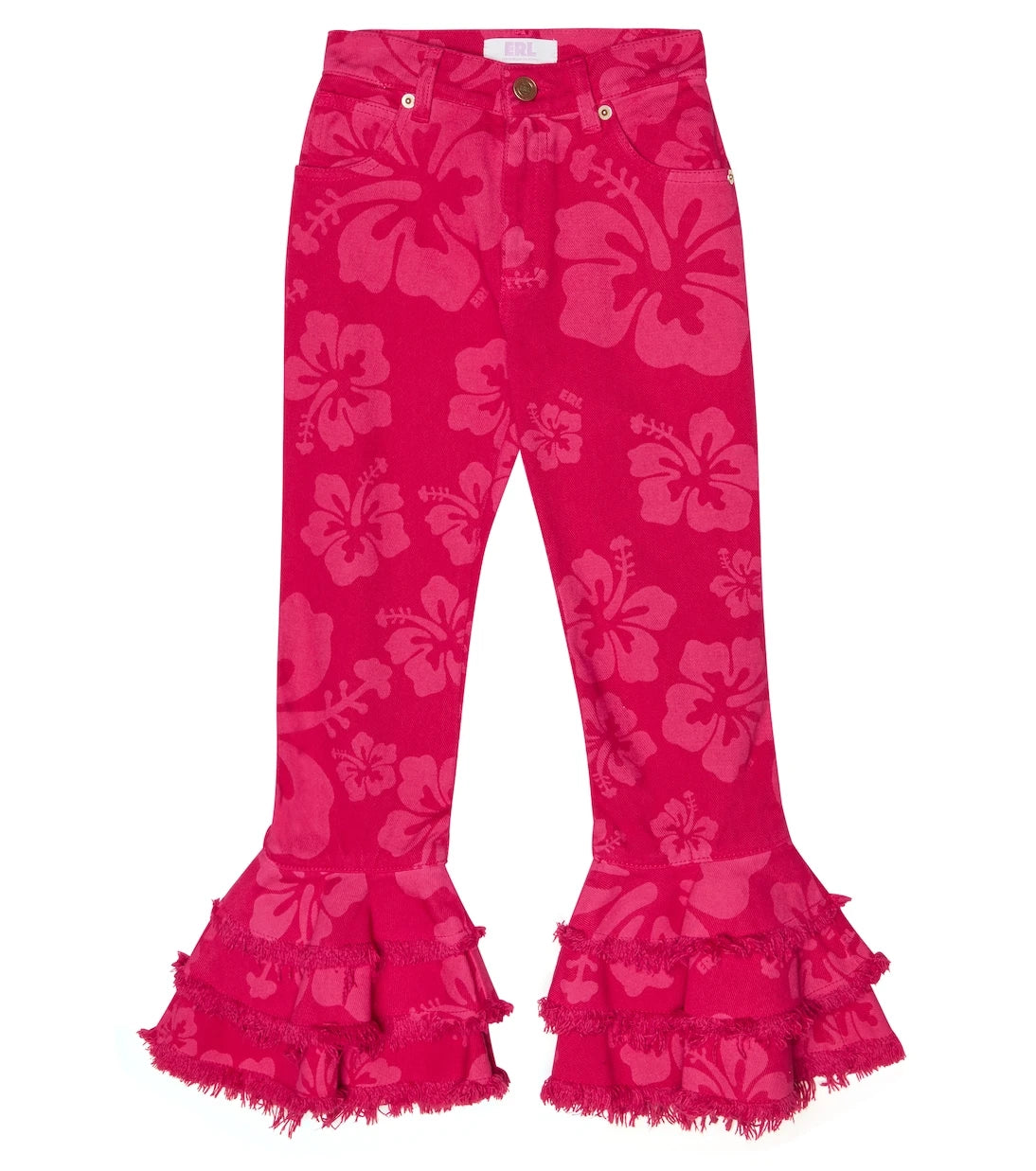 ERL Kids - Floral flared jeans