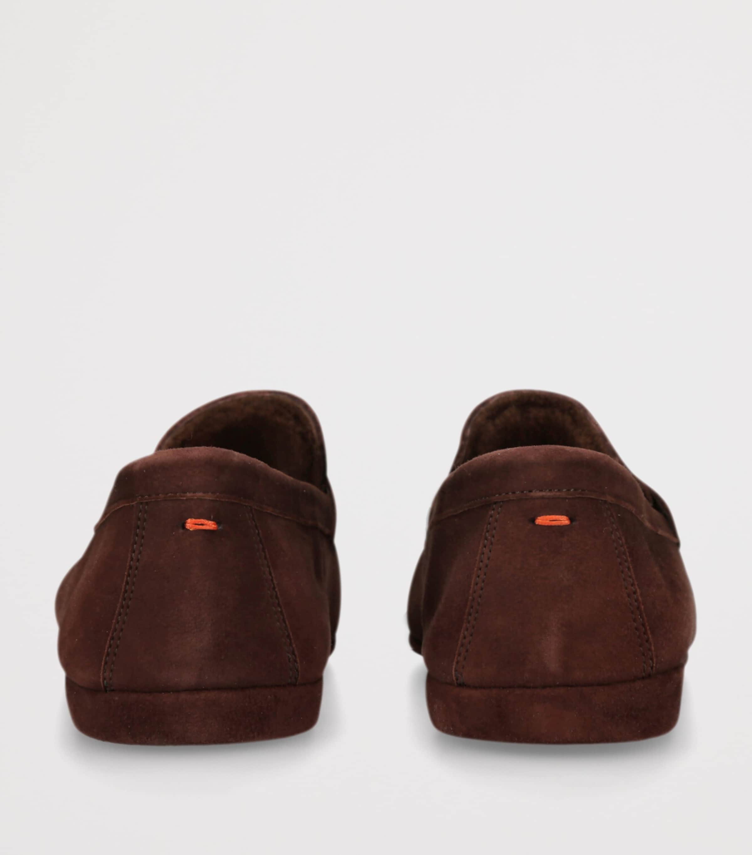 Suede Fur-Trim Carlos Loafers
