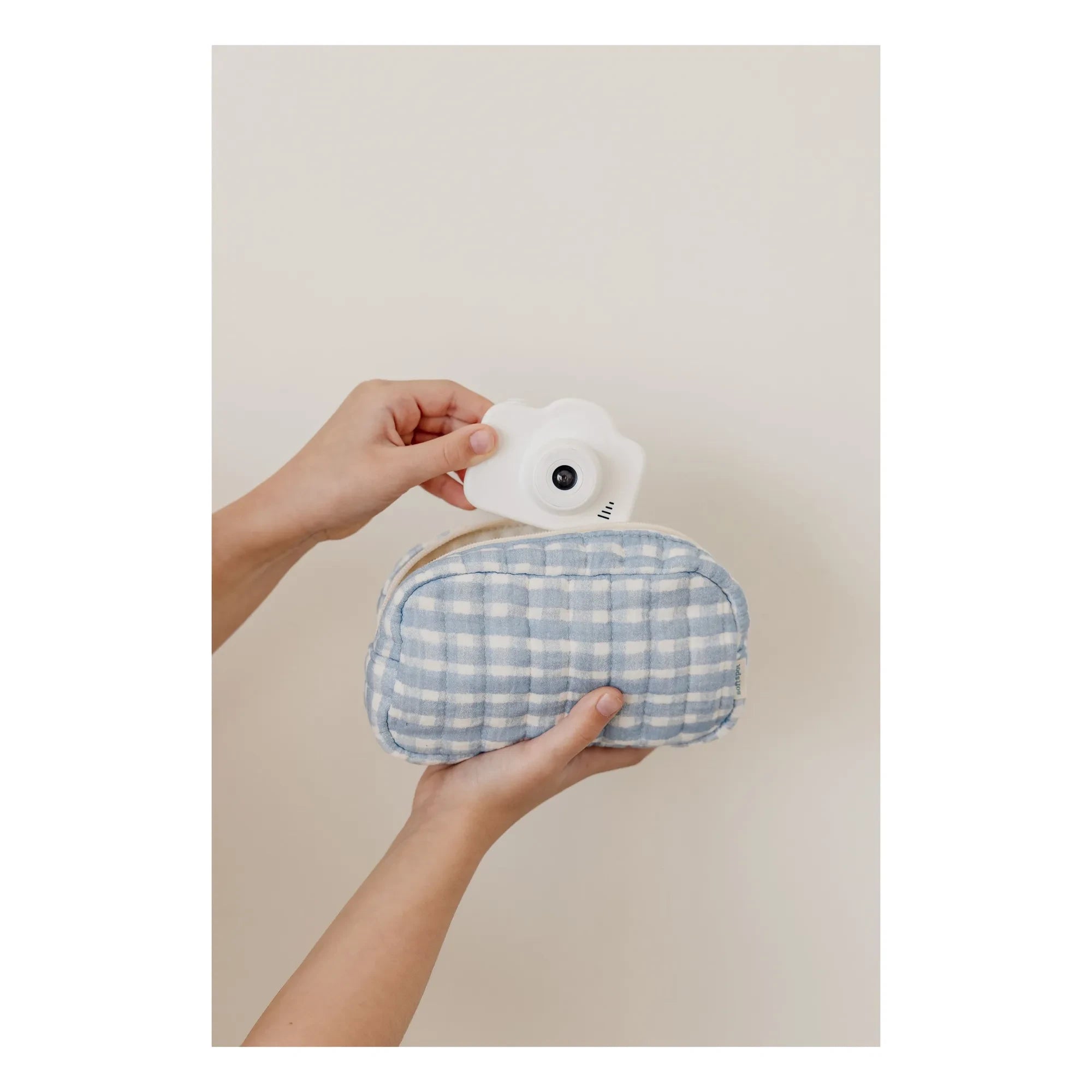 Soft Spot - Cottage make-up bag in organic cotton | Blue