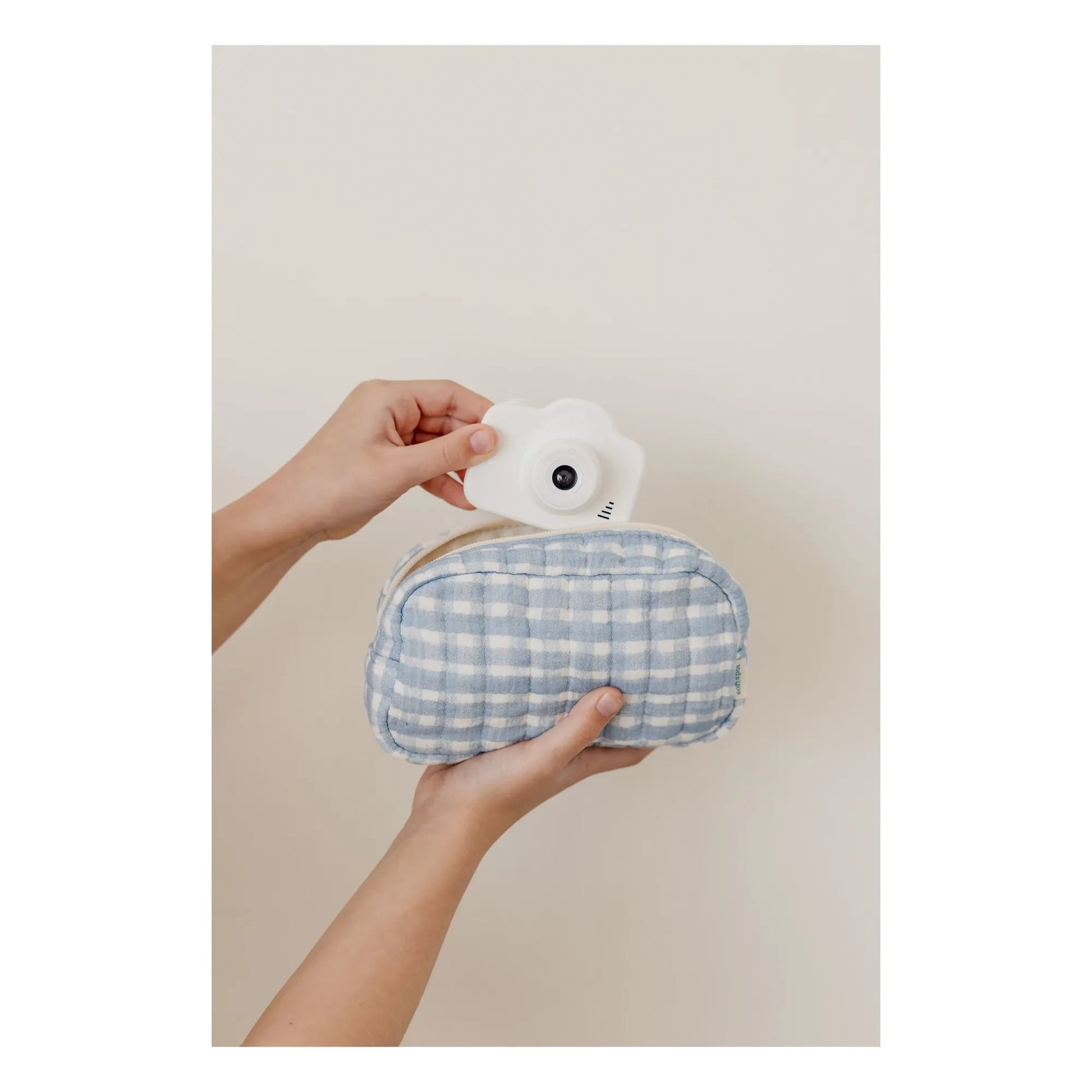 Soft Spot - Cottage make-up bag in organic cotton | Blue